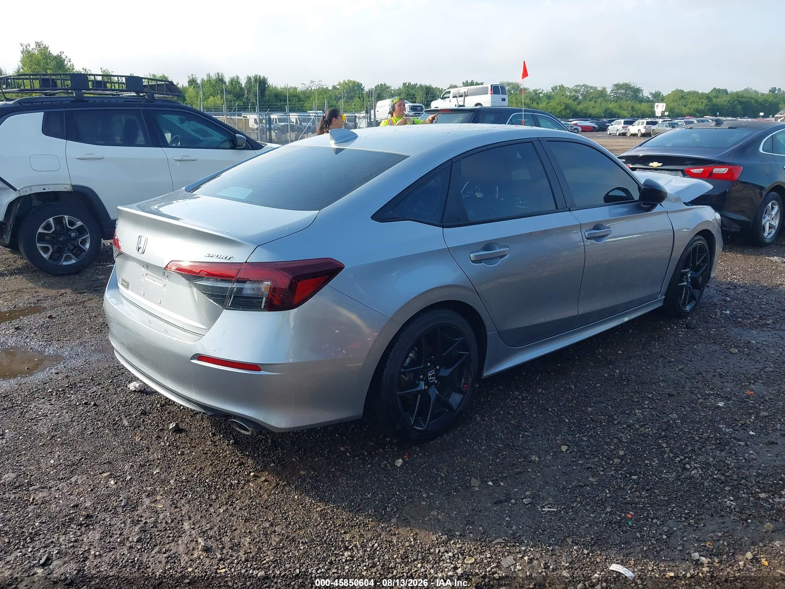 2025 Honda Civic Sport Silver vin: 2HGFE2F57SH532677