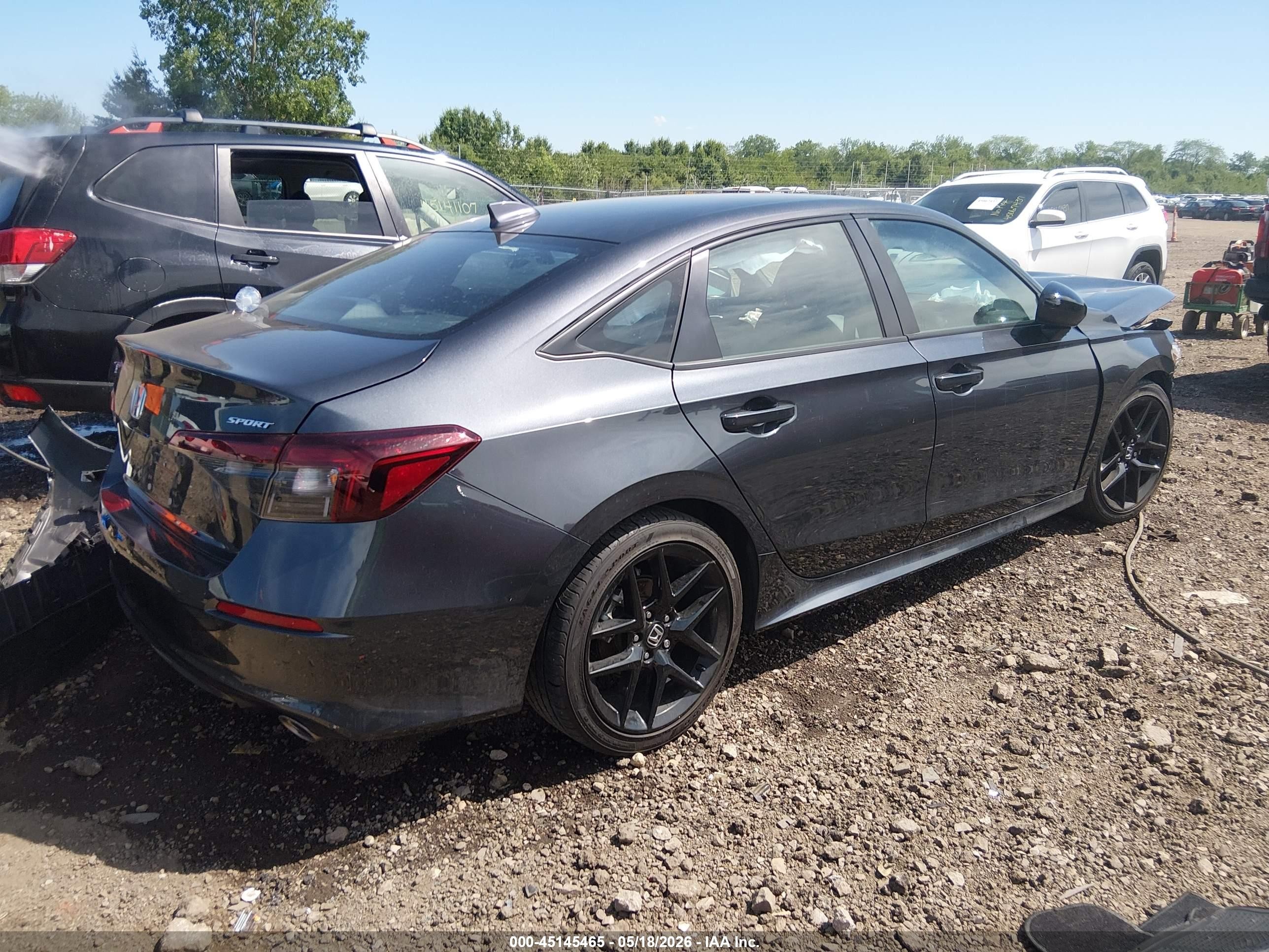 2025 Honda Civic Sport Black vin: 2HGFE2F57SH548507