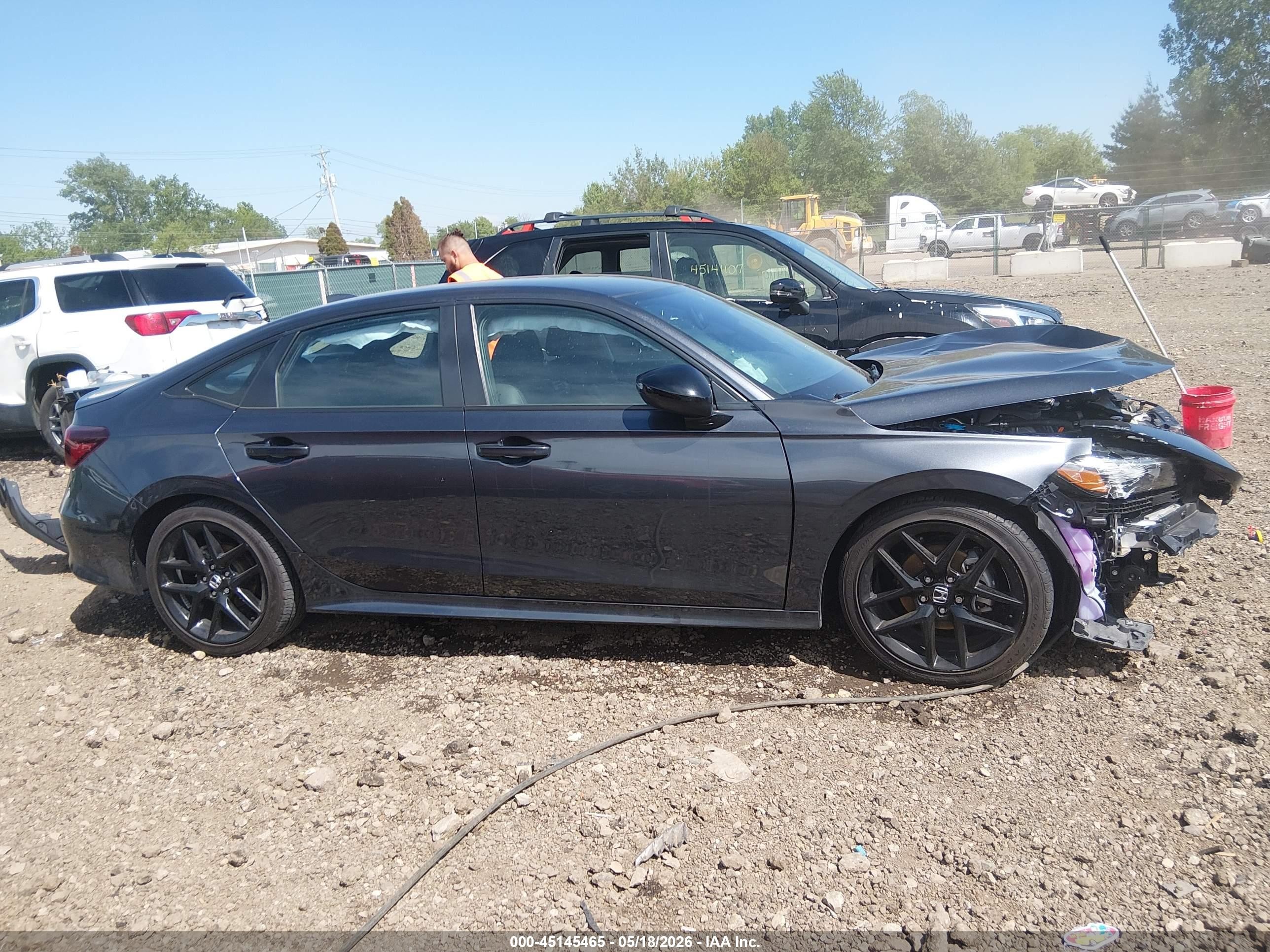 2025 Honda Civic Sport Black vin: 2HGFE2F57SH548507