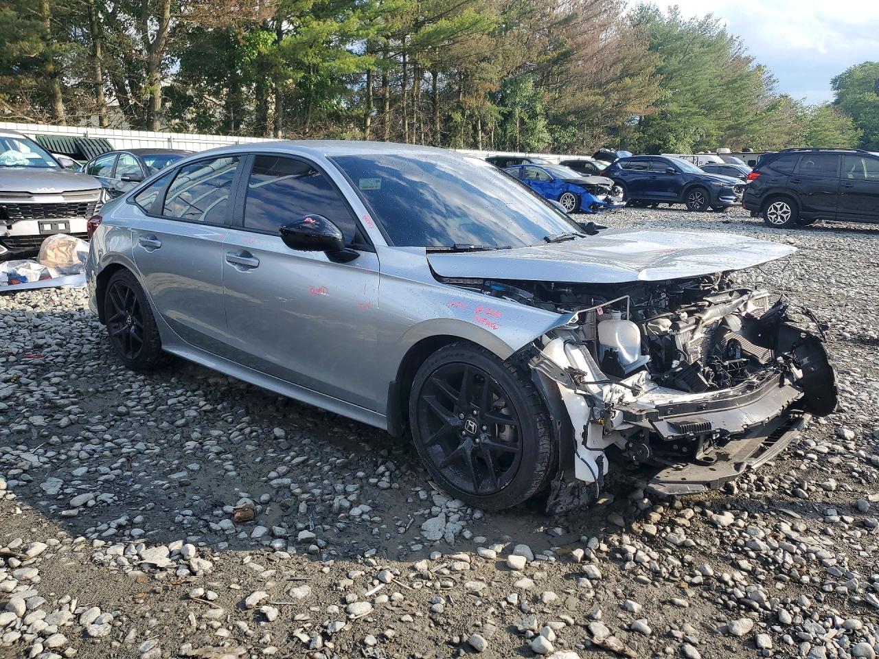 2026 Honda Civic Sport Silver vin: 2HGFE2F57TH523804