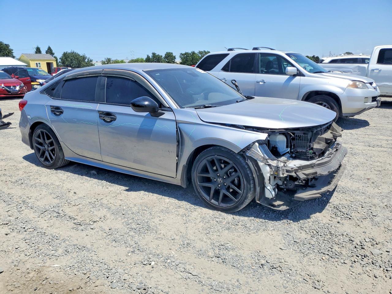 2022 Honda Civic Sport Silver vin: 2HGFE2F58NH559861