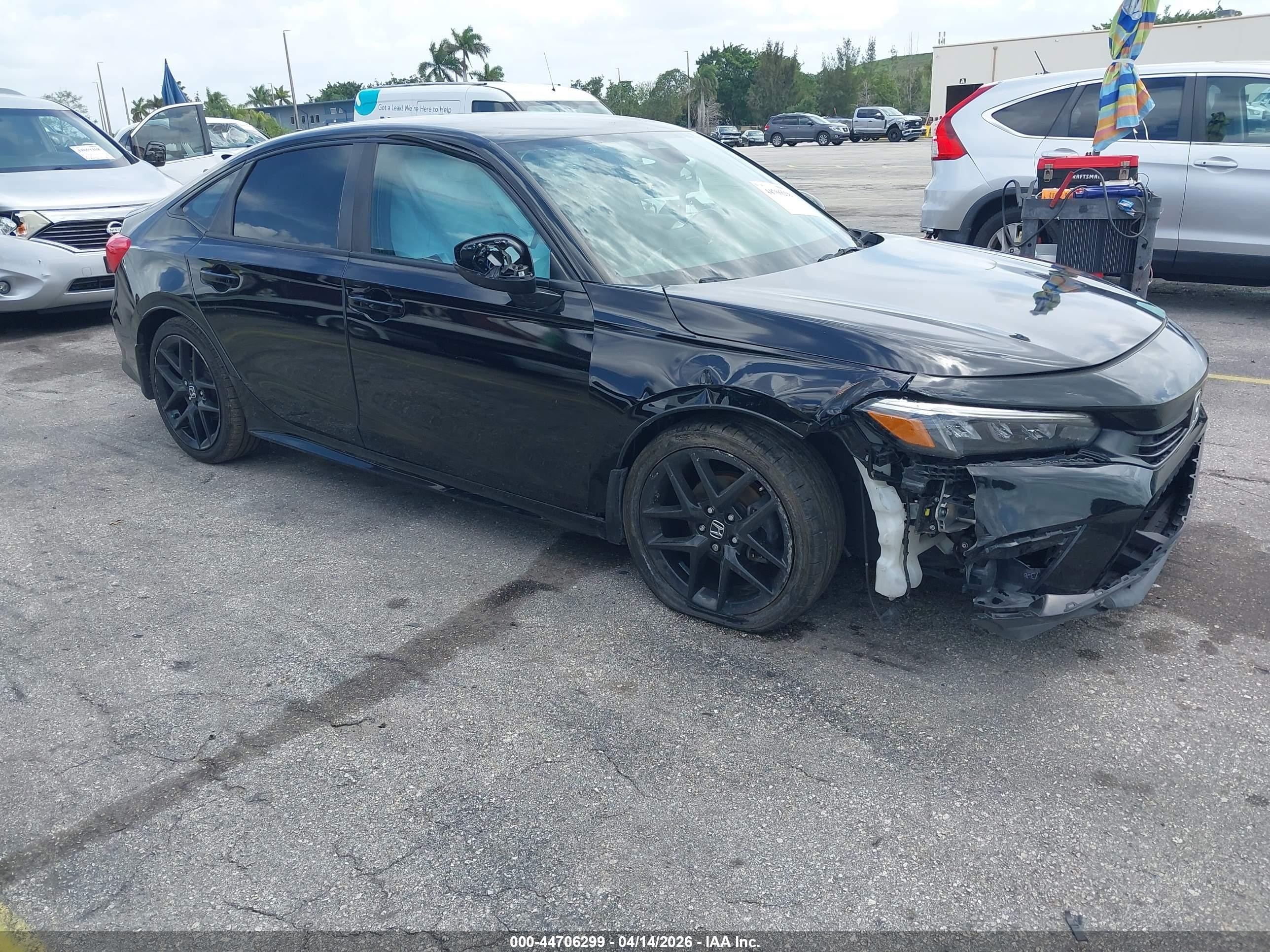 2023 Honda Civic Sport Черный vin: 2HGFE2F58PH527835