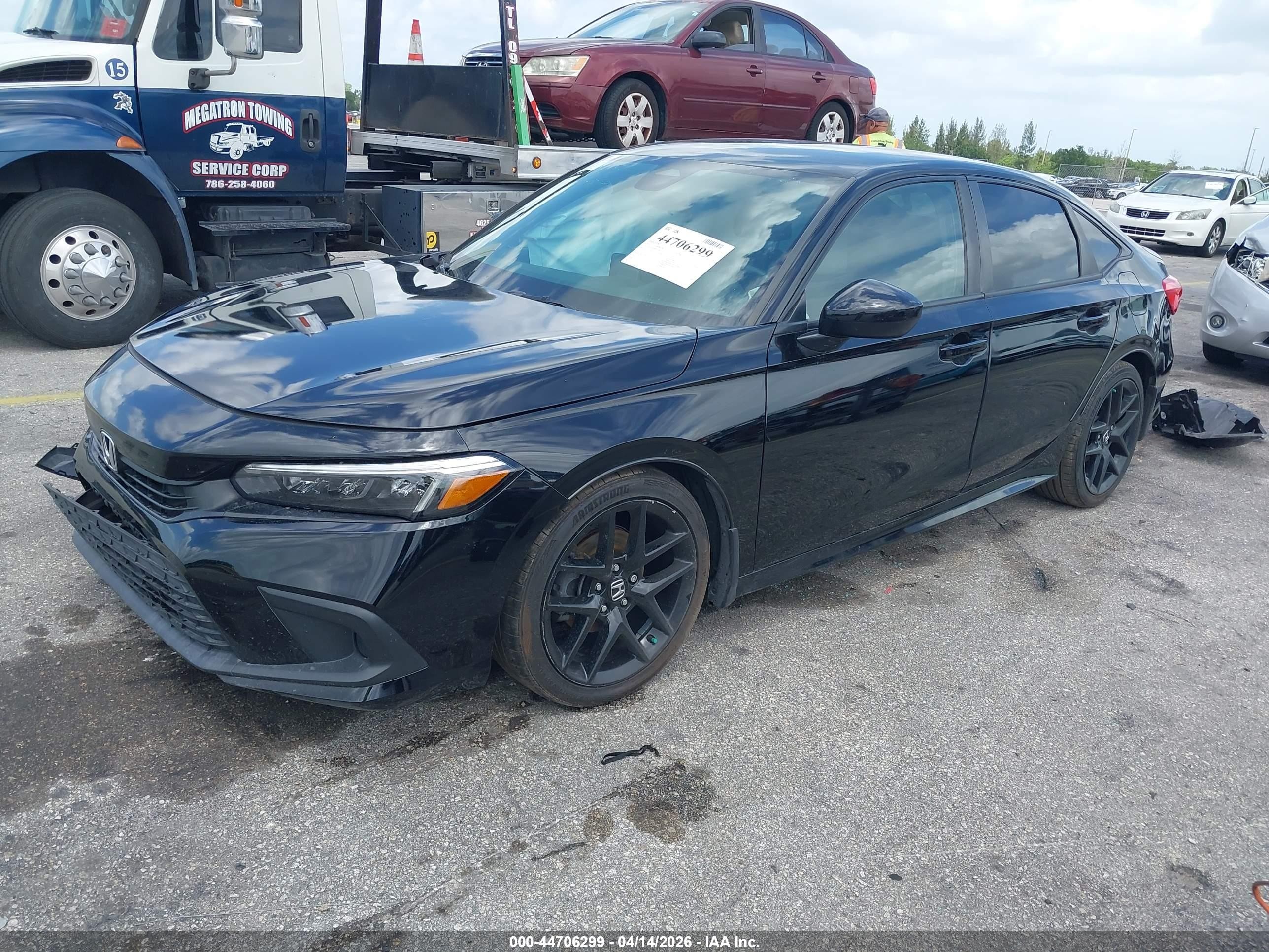 2023 Honda Civic Sport Черный vin: 2HGFE2F58PH527835