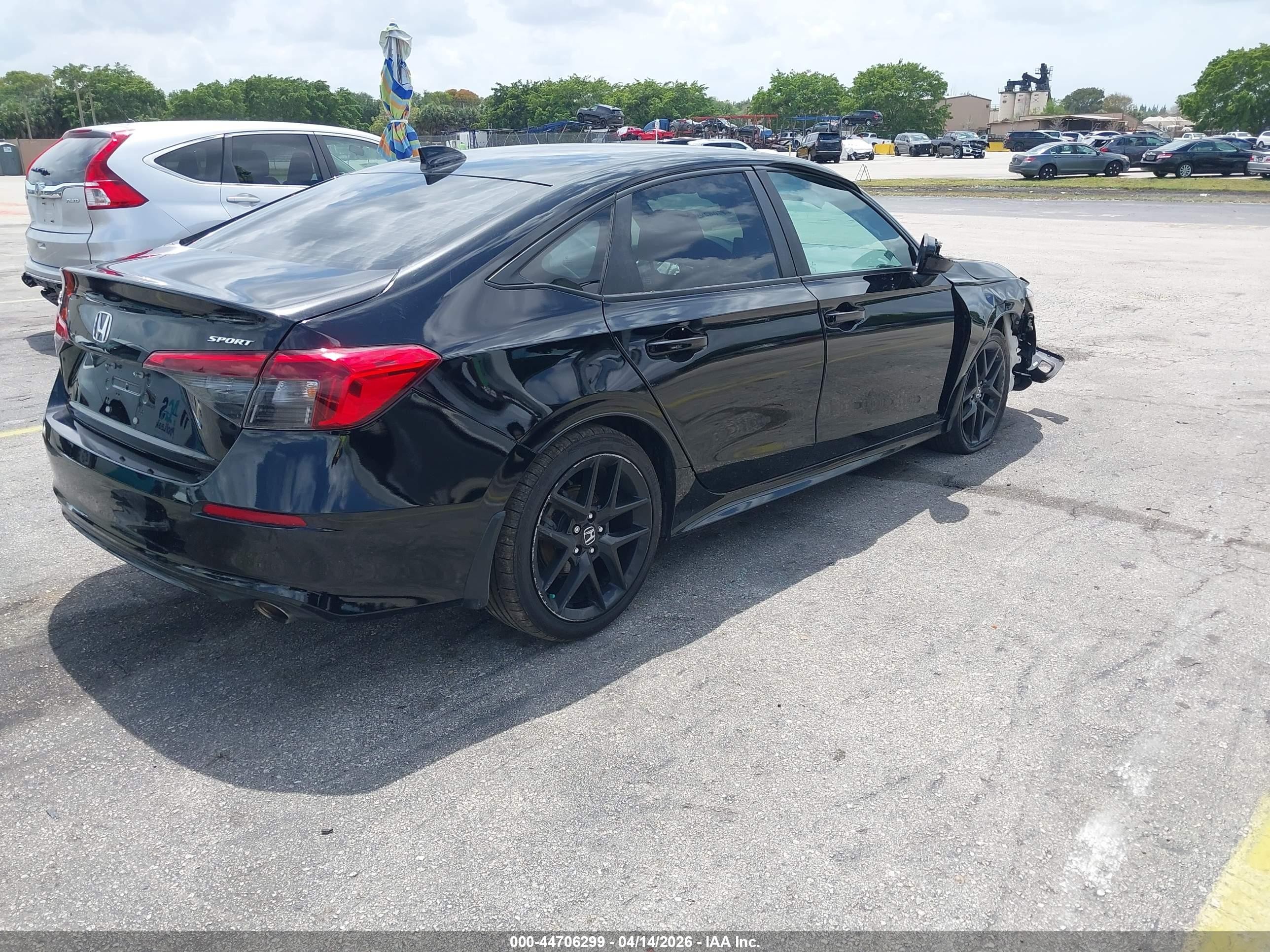 2023 Honda Civic Sport Черный vin: 2HGFE2F58PH527835