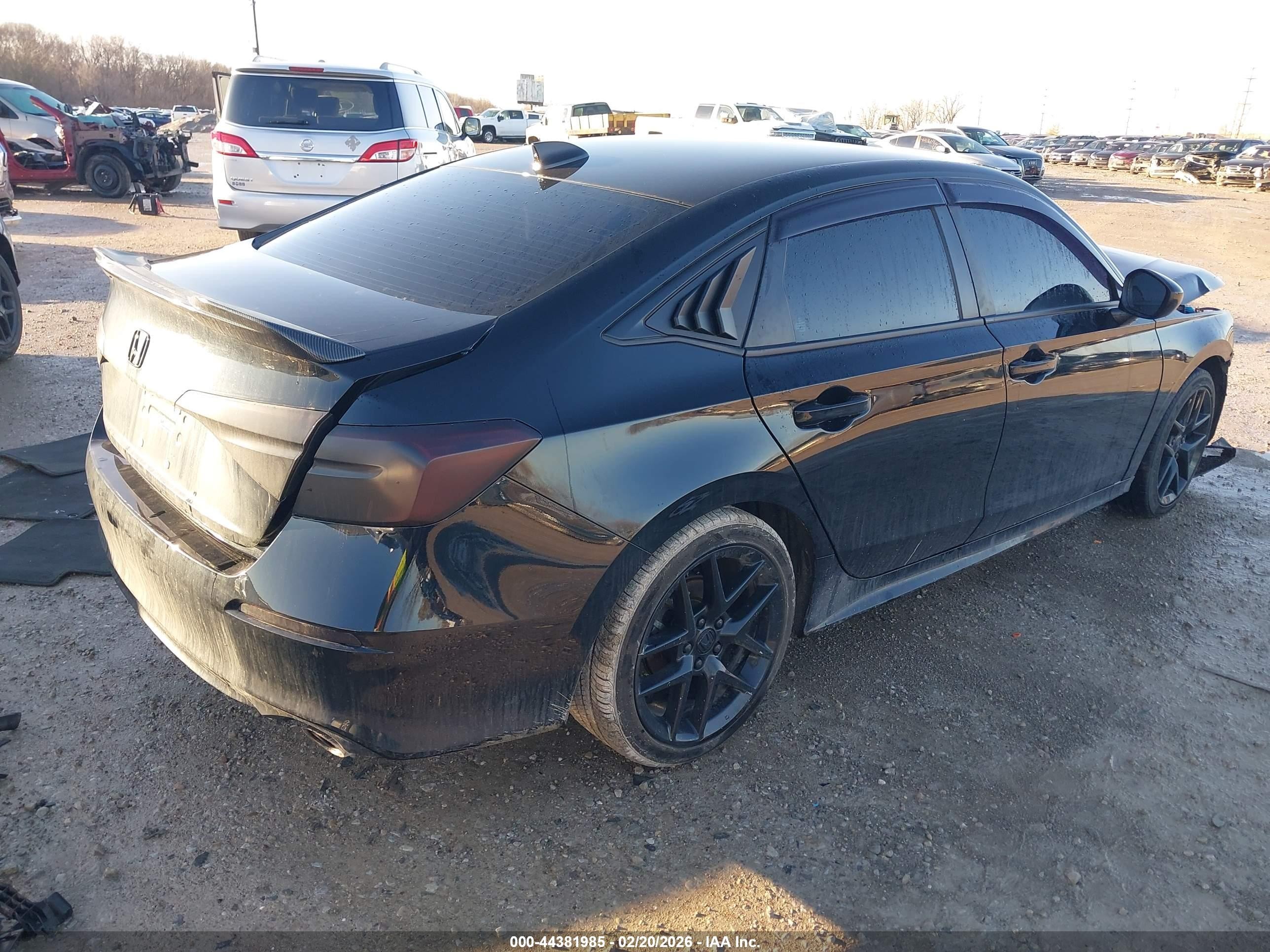 2023 Honda Civic Sport Черный vin: 2HGFE2F58PH530220