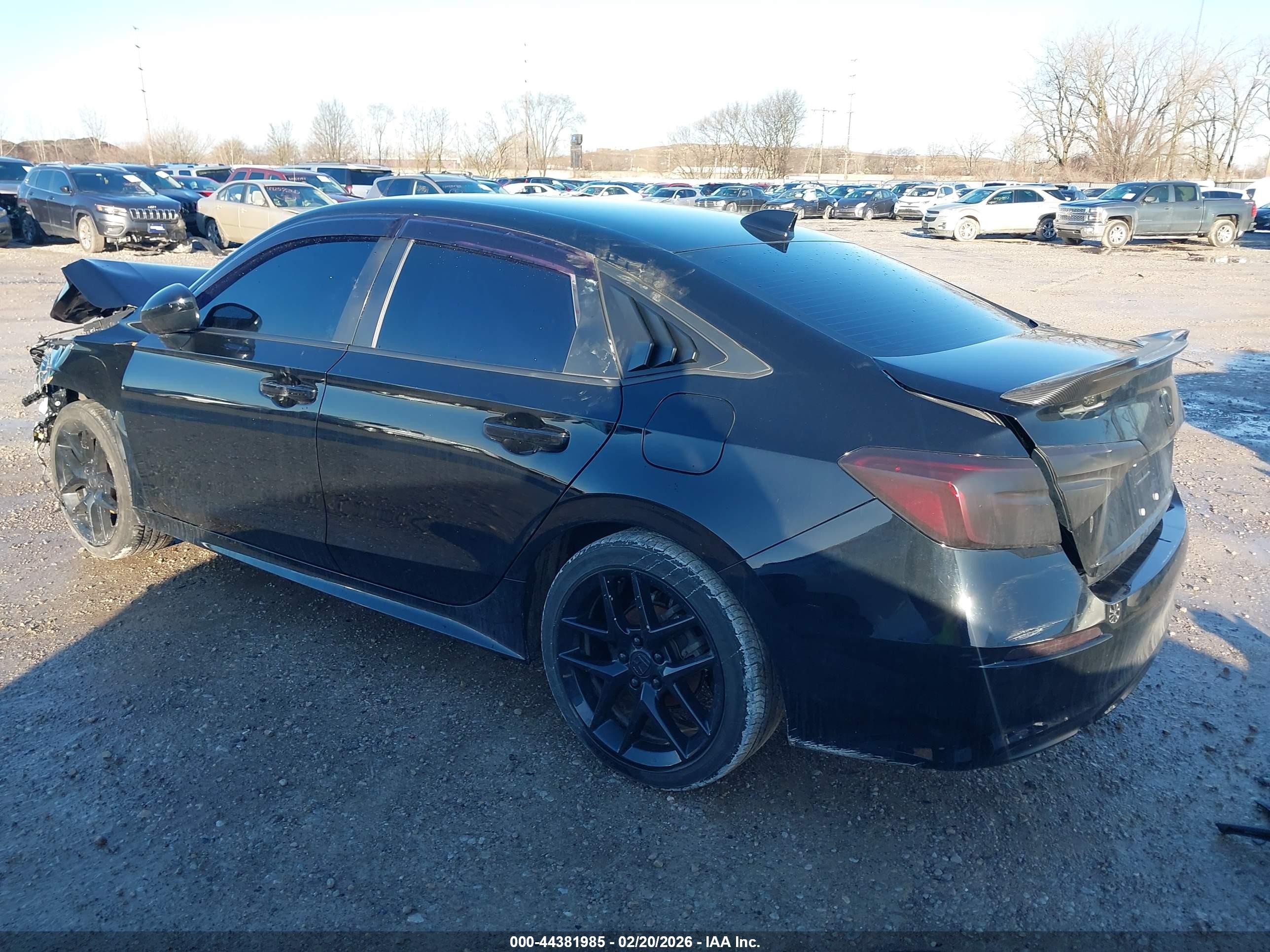 2023 Honda Civic Sport Черный vin: 2HGFE2F58PH530220