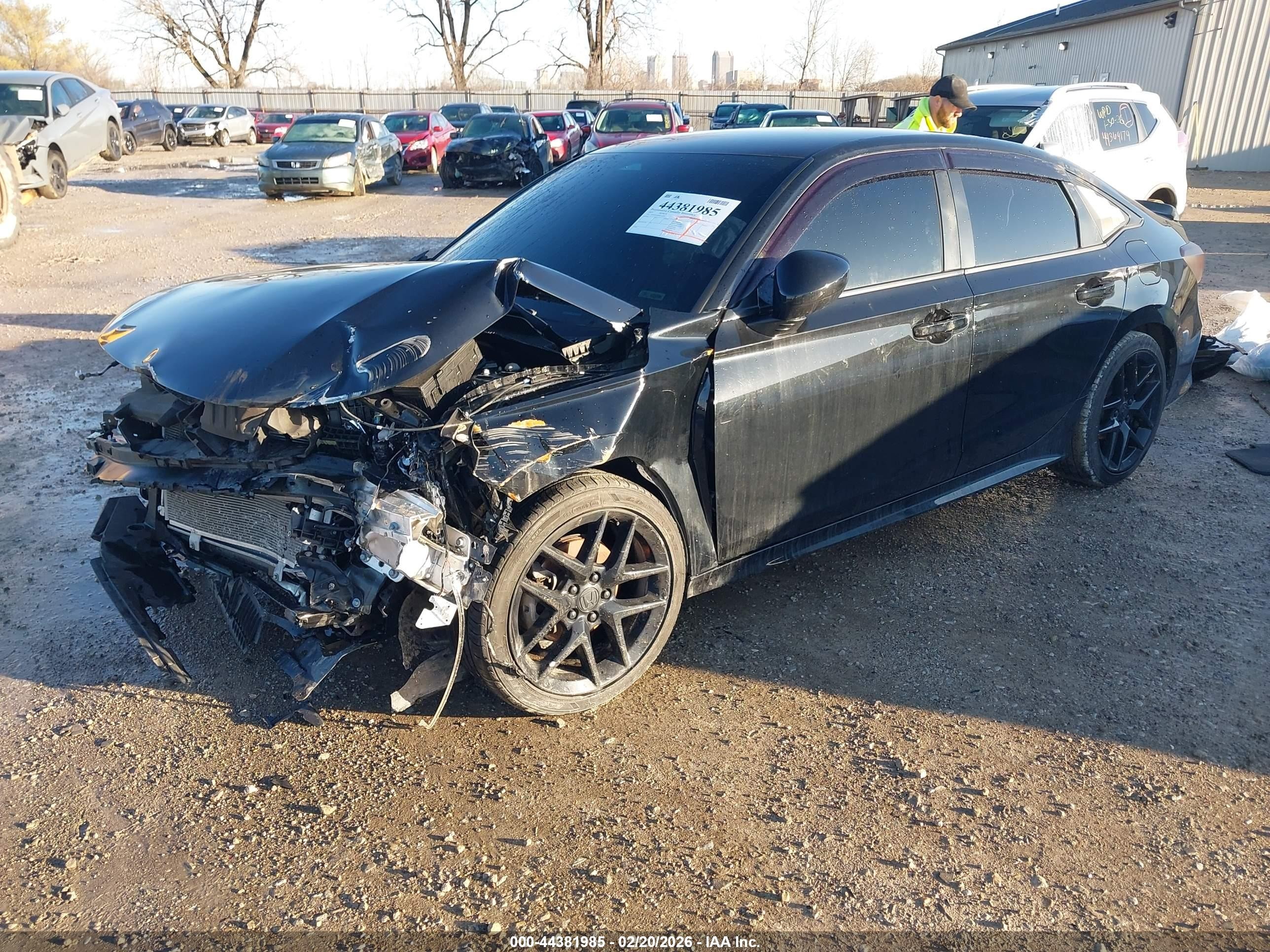 2023 Honda Civic Sport Черный vin: 2HGFE2F58PH530220