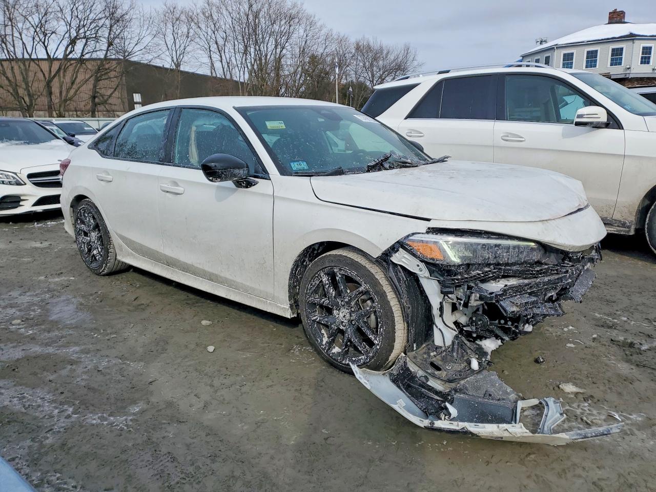 2026 Honda Civic Sport White vin: 2HGFE2F58TH506672