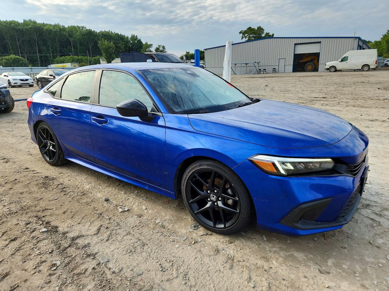 2022 Honda Civic Sport Синий vin: 2HGFE2F59NH535505