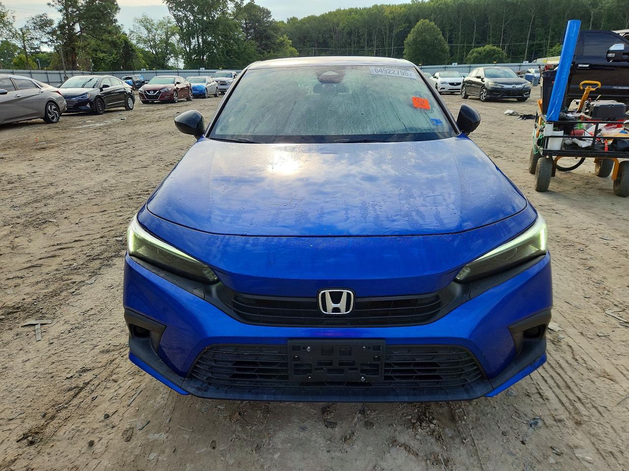 2022 Honda Civic Sport Синий vin: 2HGFE2F59NH535505