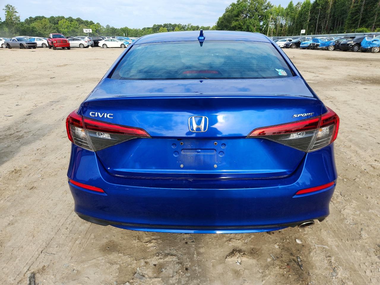 2022 Honda Civic Sport Синий vin: 2HGFE2F59NH535505