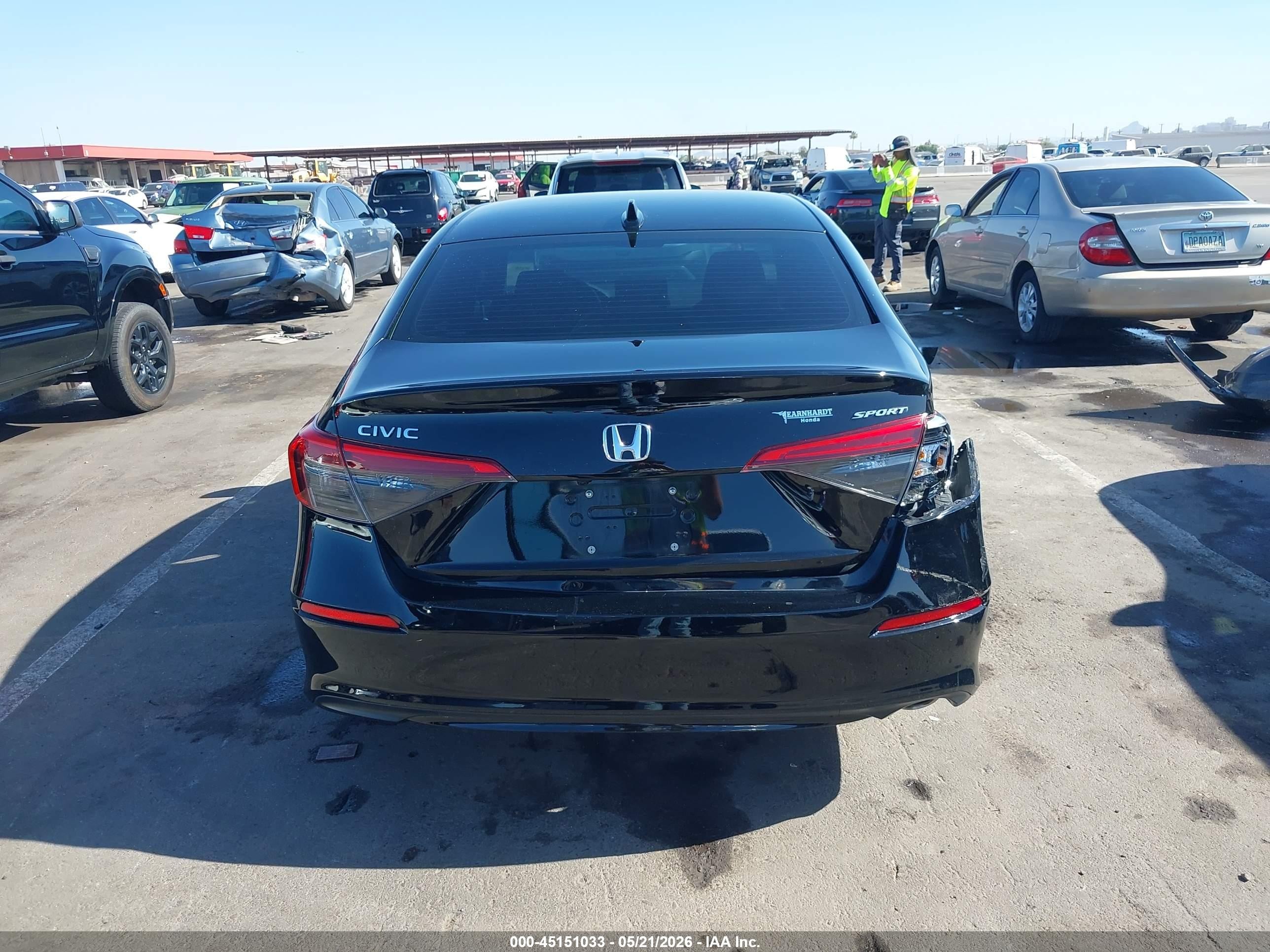 2022 Honda Civic Sport Черный vin: 2HGFE2F59NH606847