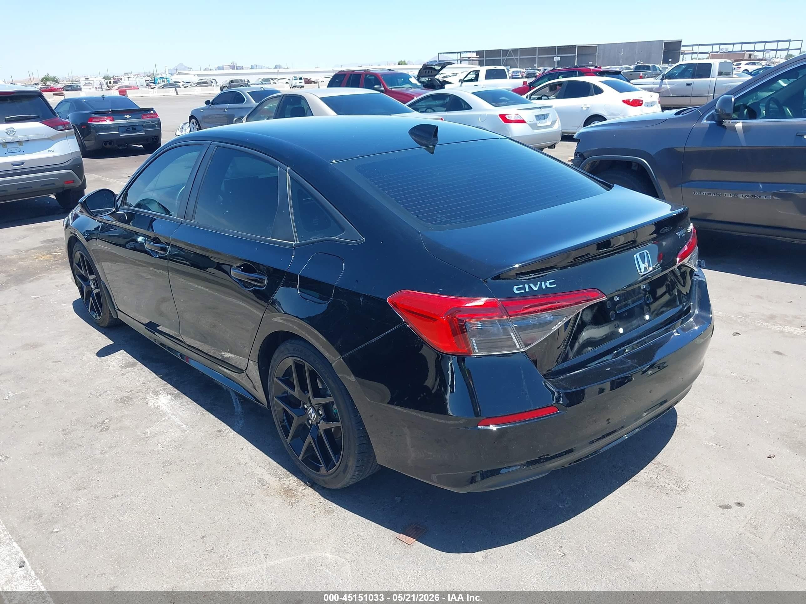 2022 Honda Civic Sport Черный vin: 2HGFE2F59NH606847