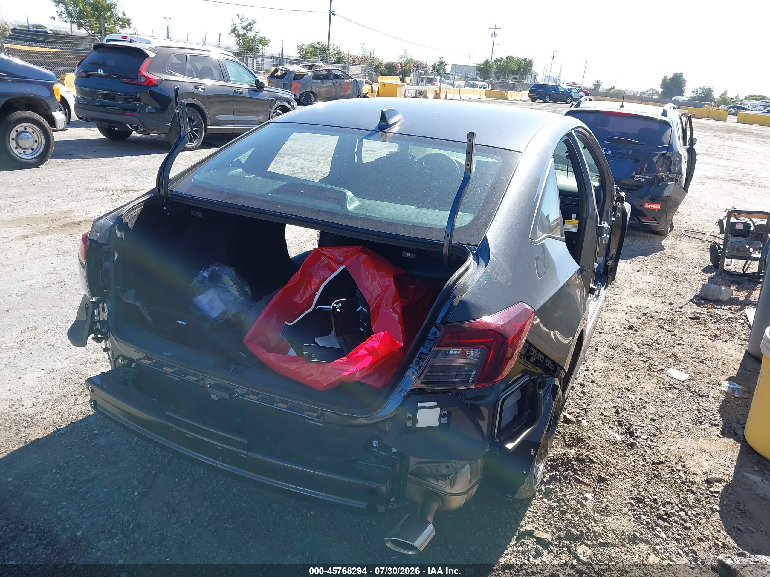 2026 Honda Civic Sport Серый vin: 2HGFE2F5XTH601282