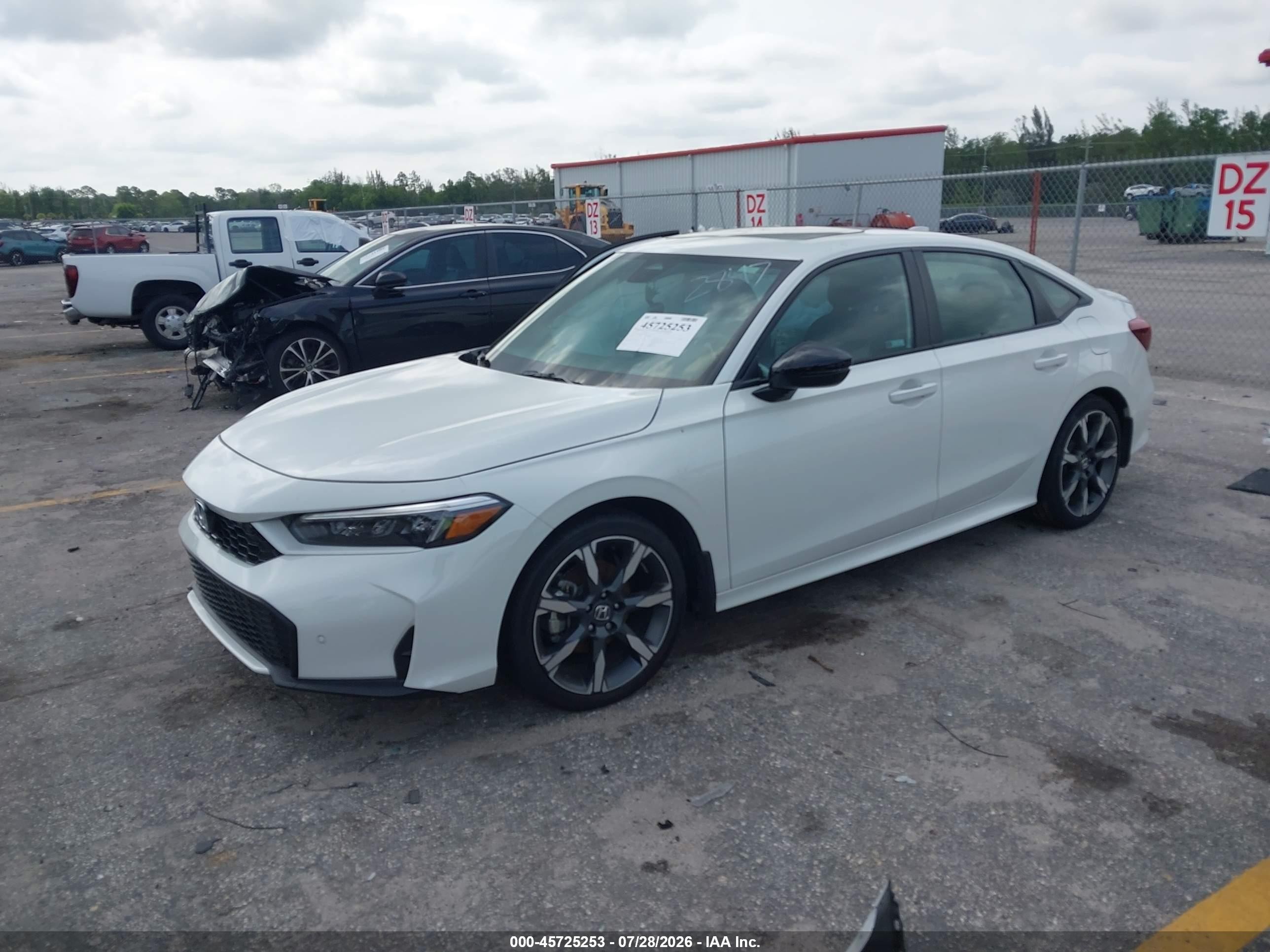 2025 Honda Civic Hybrid Sport/sport Touring Белый vin: 2HGFE4F81SH342847
