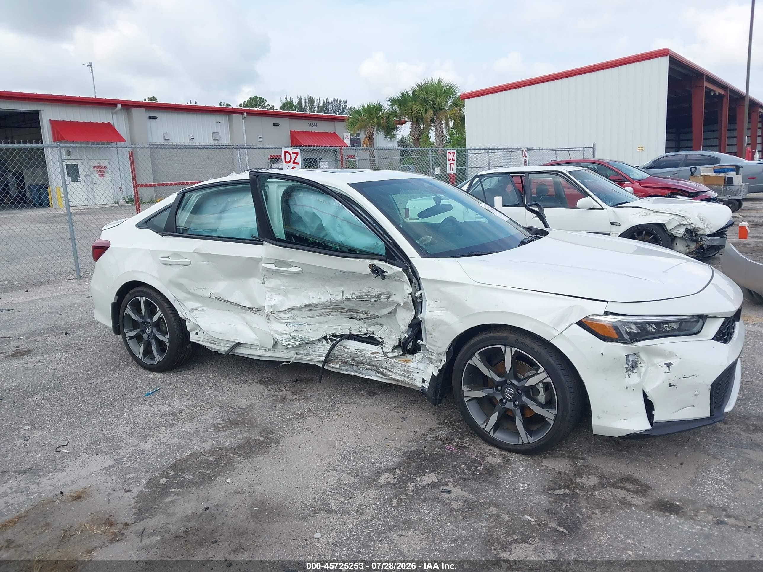 2025 Honda Civic Hybrid Sport/sport Touring White vin: 2HGFE4F81SH342847