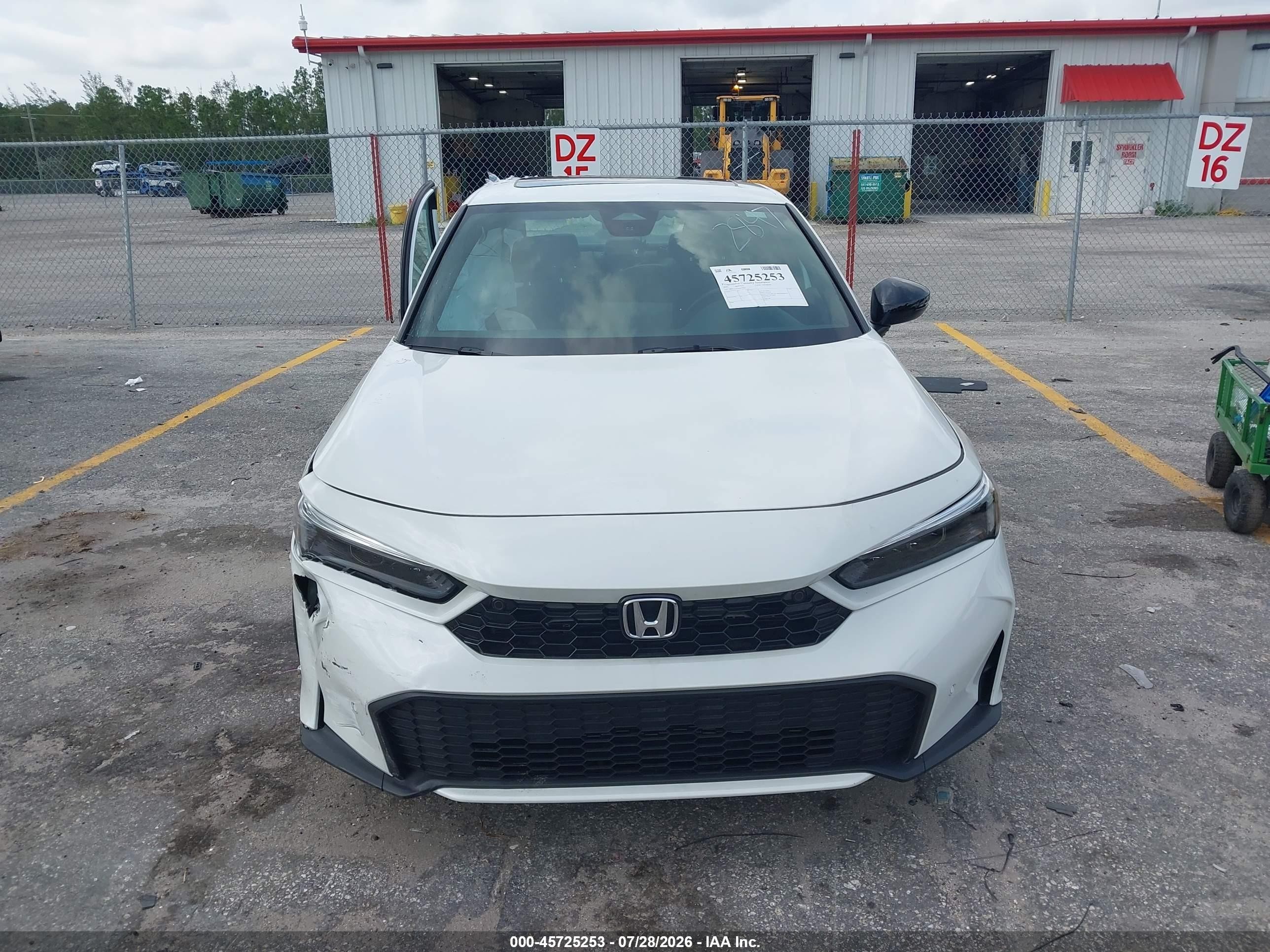 2025 Honda Civic Hybrid Sport/sport Touring Белый vin: 2HGFE4F81SH342847