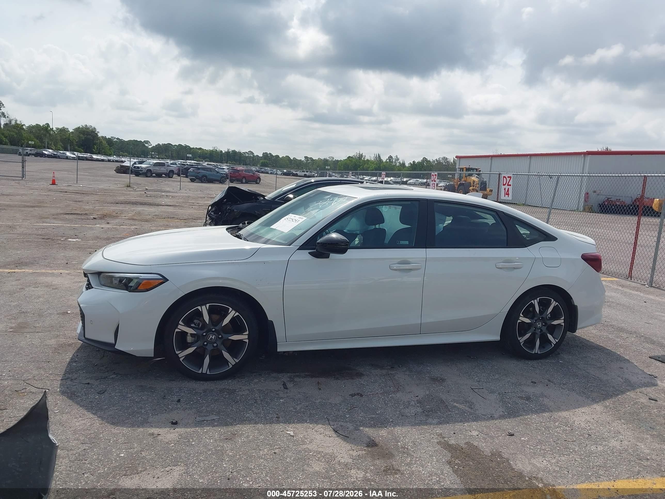 2025 Honda Civic Hybrid Sport/sport Touring Белый vin: 2HGFE4F81SH342847