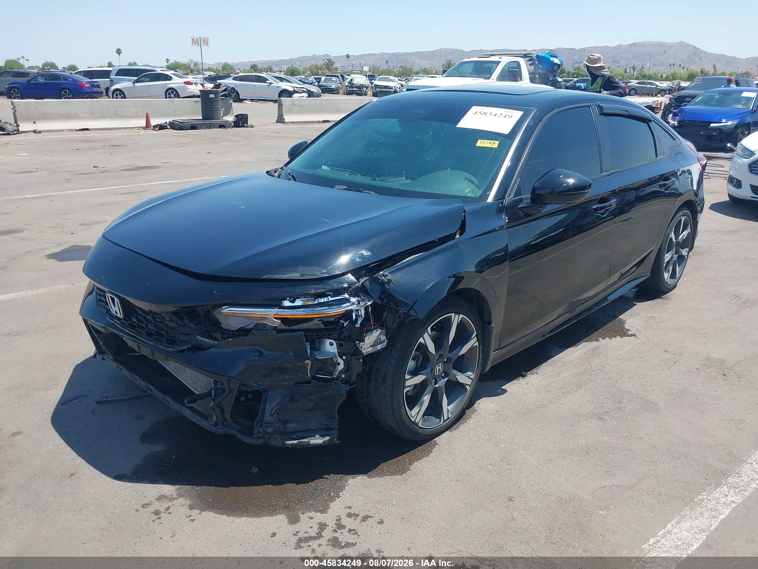 2025 Honda Civic  Hybrid Sport/sport Touring Black vin: 2HGFE4F83SH303161