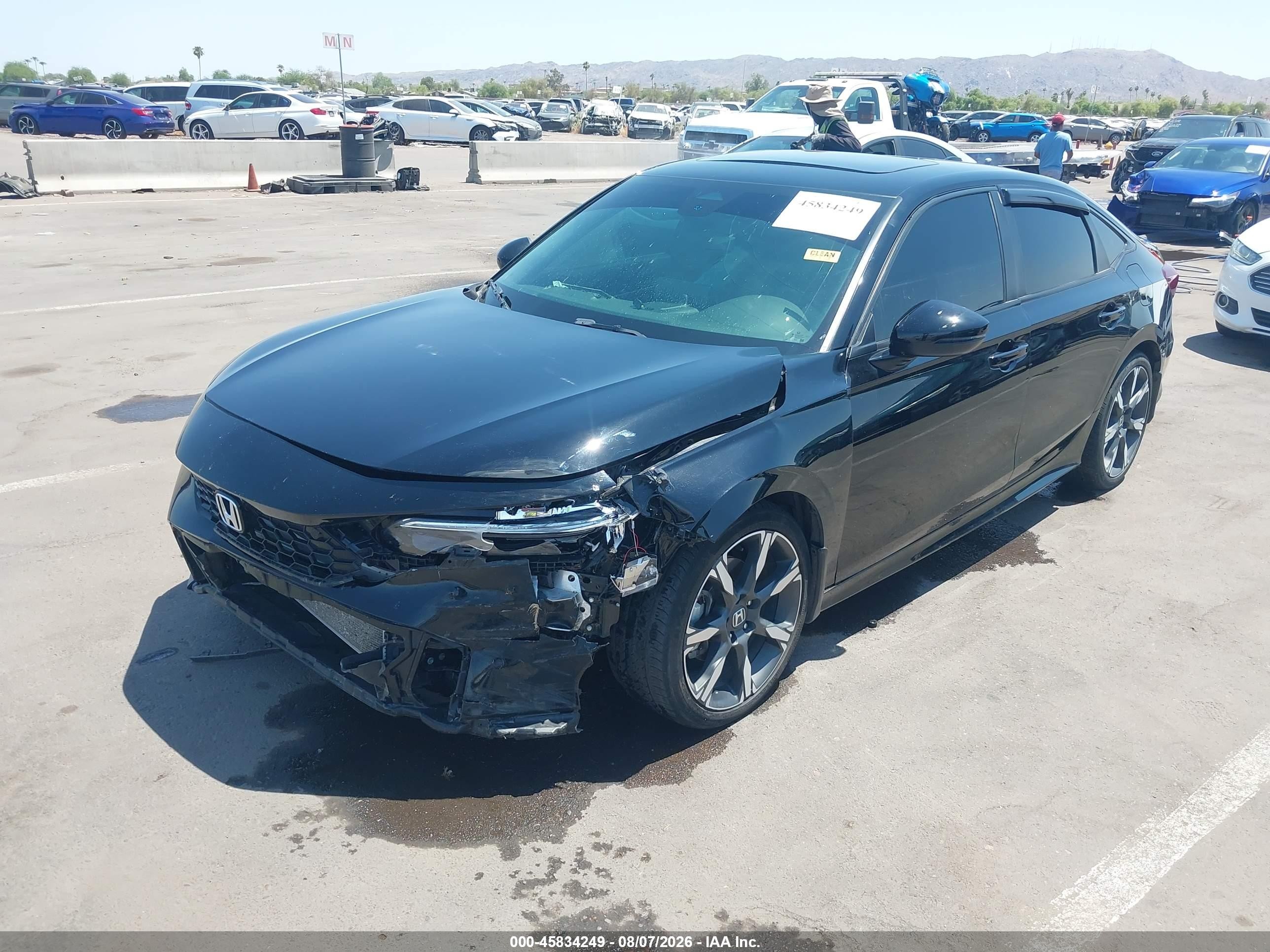 2025 Honda Civic  Hybrid Sport/sport Touring Black vin: 2HGFE4F83SH303161