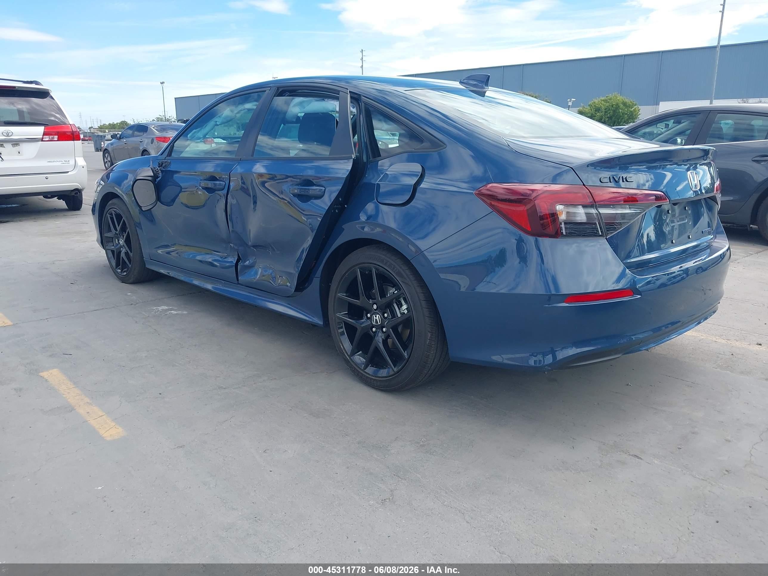 2026 Honda Civic Hybrid Sport/sport Touring Blue vin: 2HGFE4F83TH302030