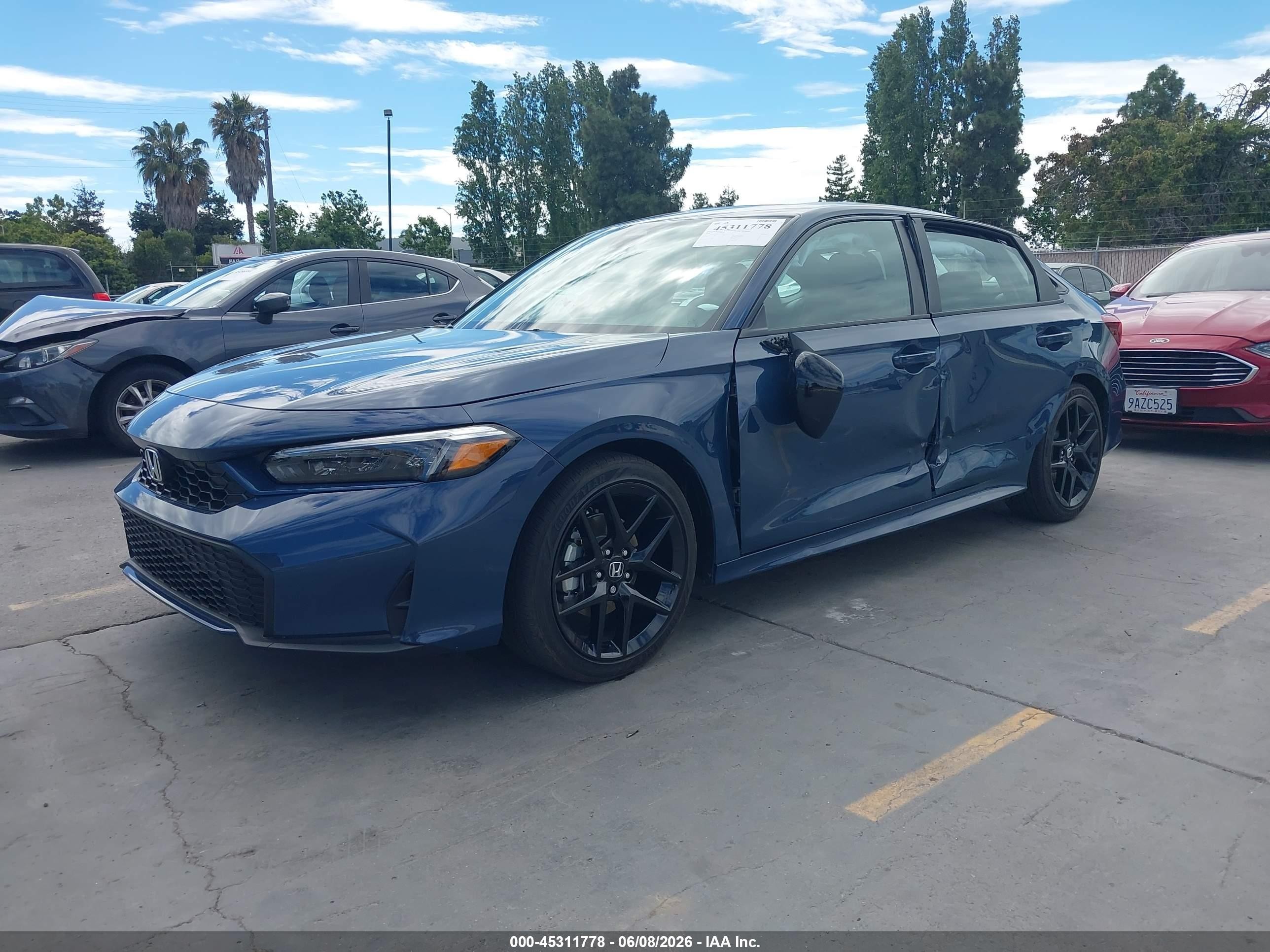 2026 Honda Civic Hybrid Sport/sport Touring Blue vin: 2HGFE4F83TH302030