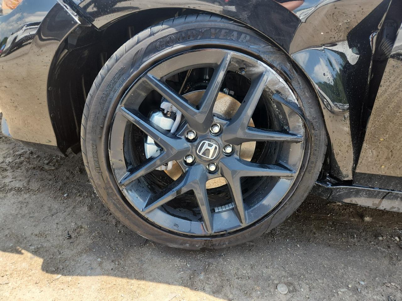 2026 Honda Civic Sport Black vin: 2HGFE4F83TH351339 Damage: Left Front Wheel, Curb Rash, 7 To 8 Inches