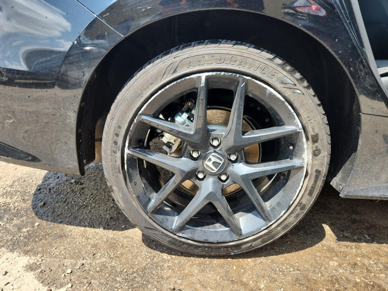 2026 Honda Civic Sport Black vin: 2HGFE4F83TH351339 Damage: Right Rear Wheel, Curb Rash, > 12 Inches