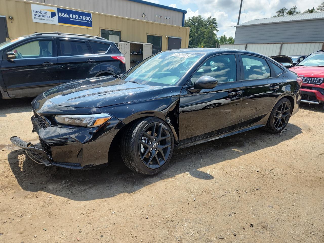 2026 Honda Civic Sport Black vin: 2HGFE4F83TH351339 Damage: Left Front Fender, Severe Damage, Replacement Required