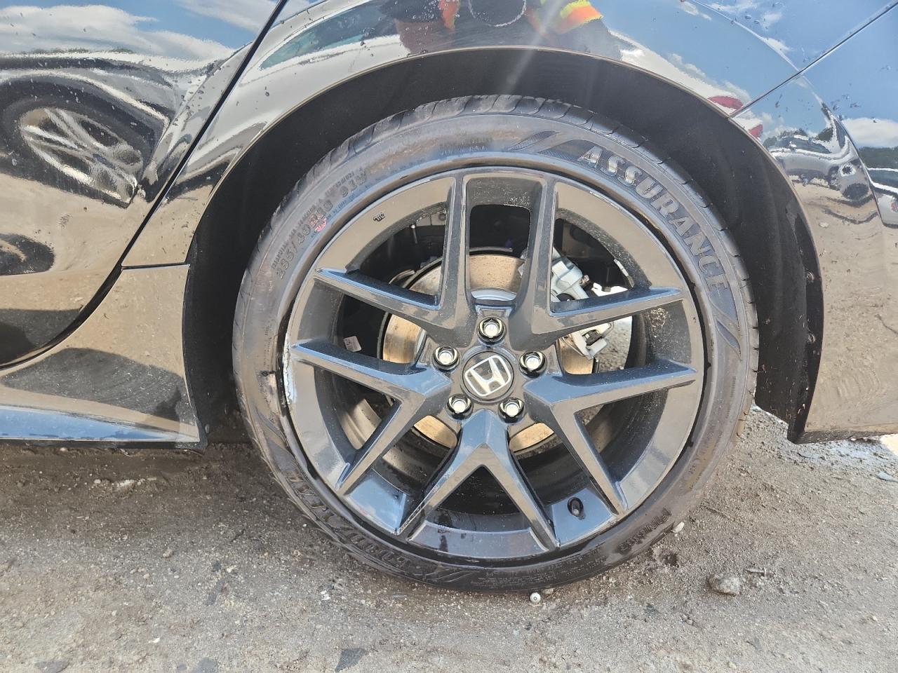 2026 Honda Civic Sport Black vin: 2HGFE4F83TH351339 Damage: Left Rear Wheel, Curb Rash, 3 To 4 Inches