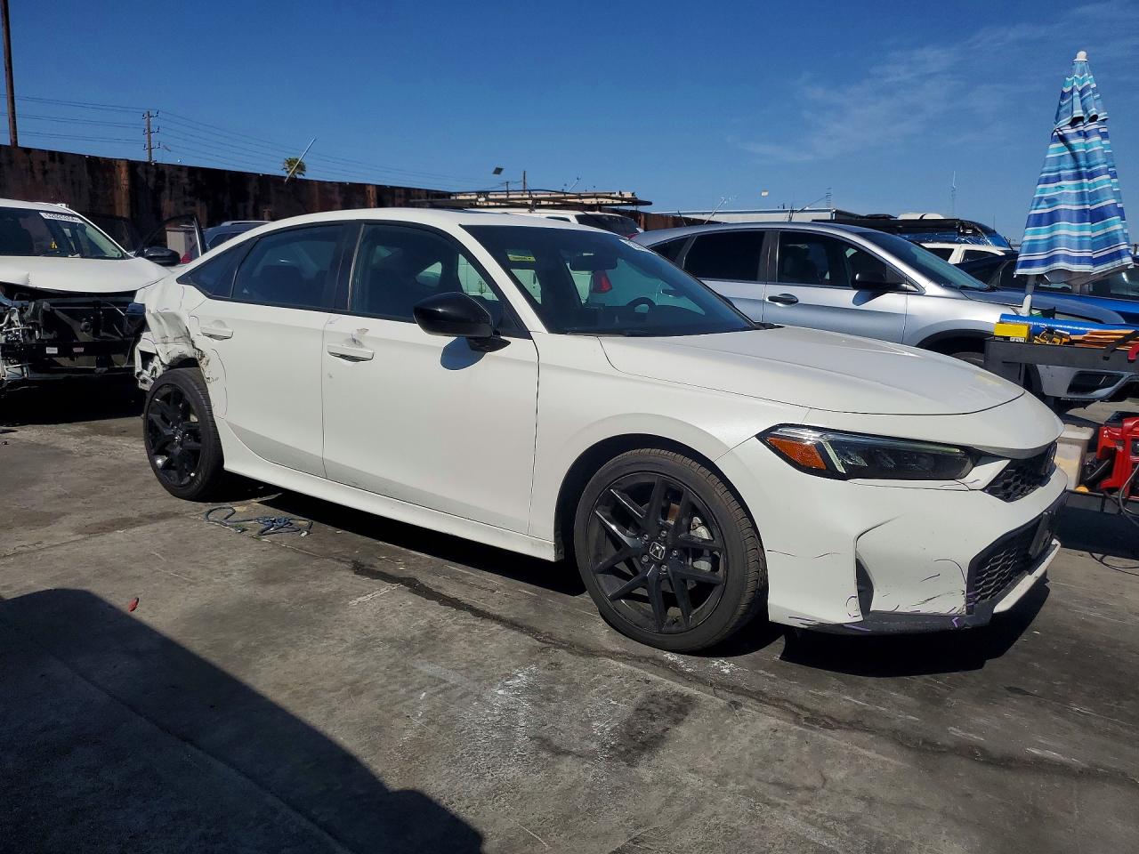 2025 Honda Civic Sport White vin: 2HGFE4F84SH338257