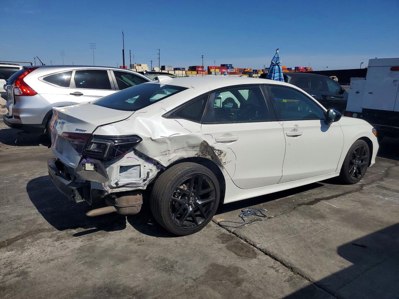 2025 Honda Civic Sport White vin: 2HGFE4F84SH338257