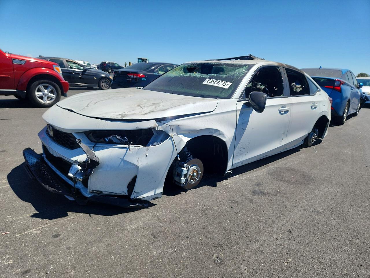 2026 Honda Civic Sport White vin: 2HGFE4F84TH343914