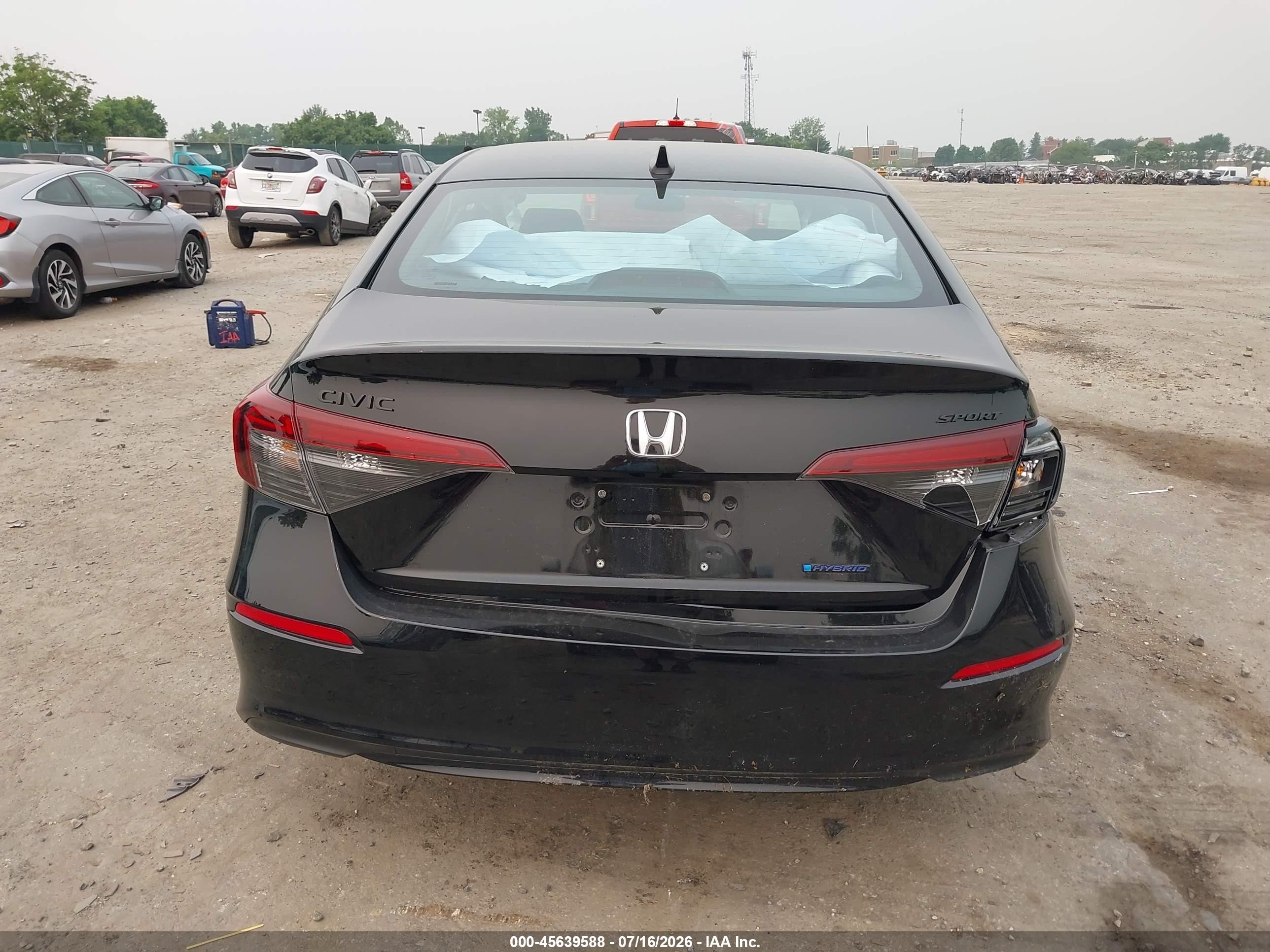 2026 Honda Civic Hybrid Sport/sport Touring Black vin: 2HGFE4F85TH325907