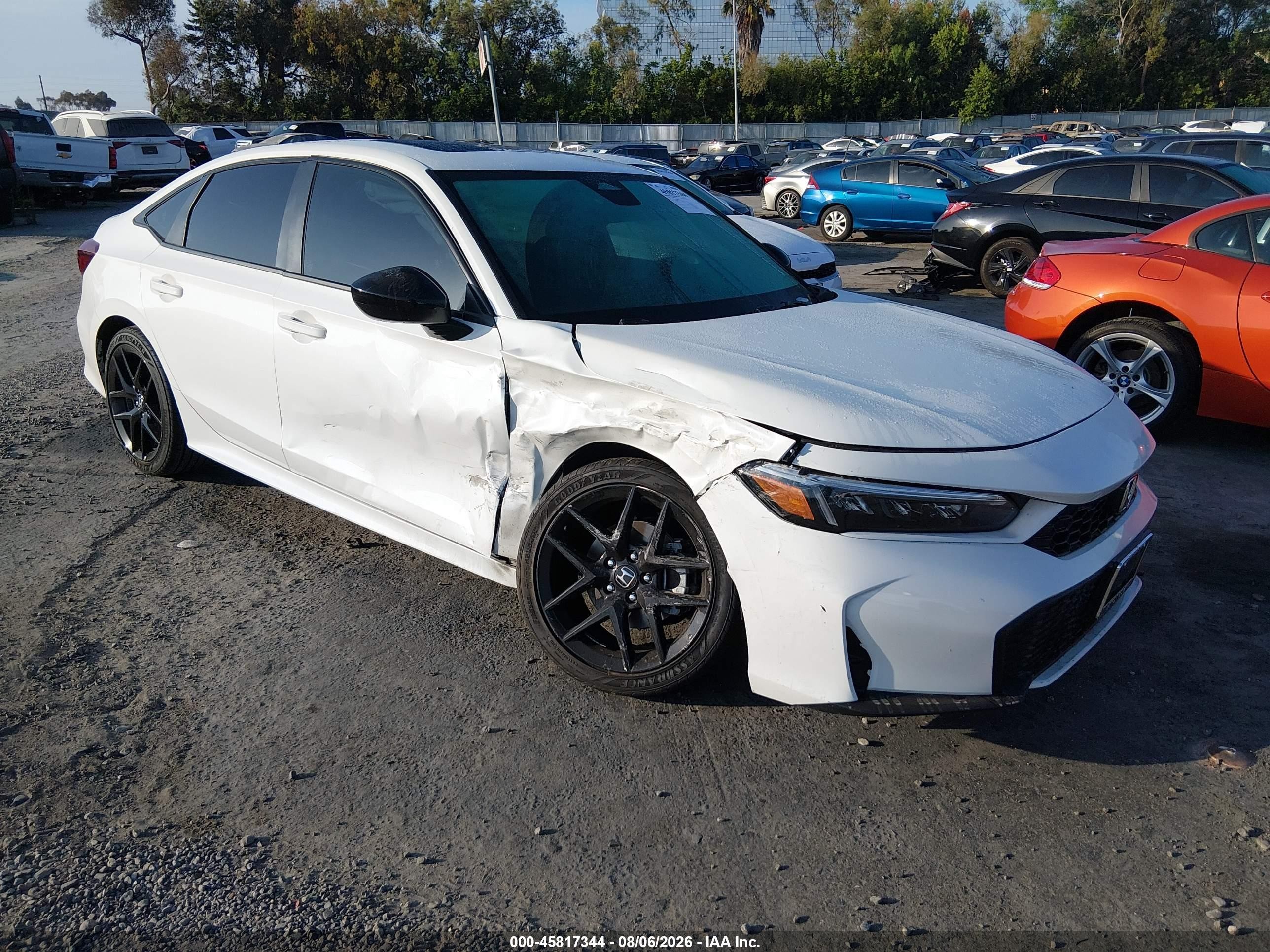 2026 Honda Civic Hybrid Sport/sport Touring White vin: 2HGFE4F86TH314804