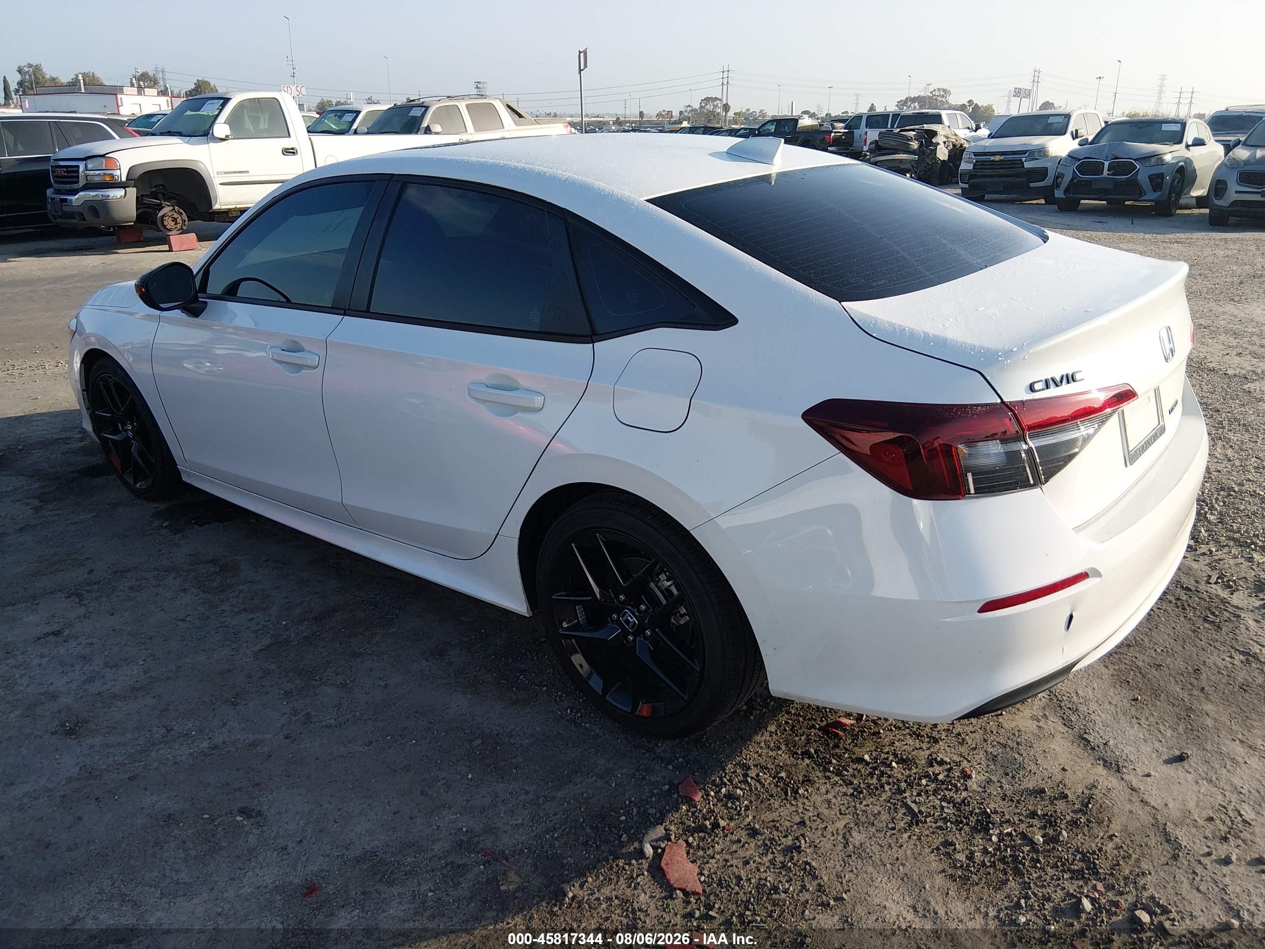 2026 Honda Civic Hybrid Sport/sport Touring White vin: 2HGFE4F86TH314804
