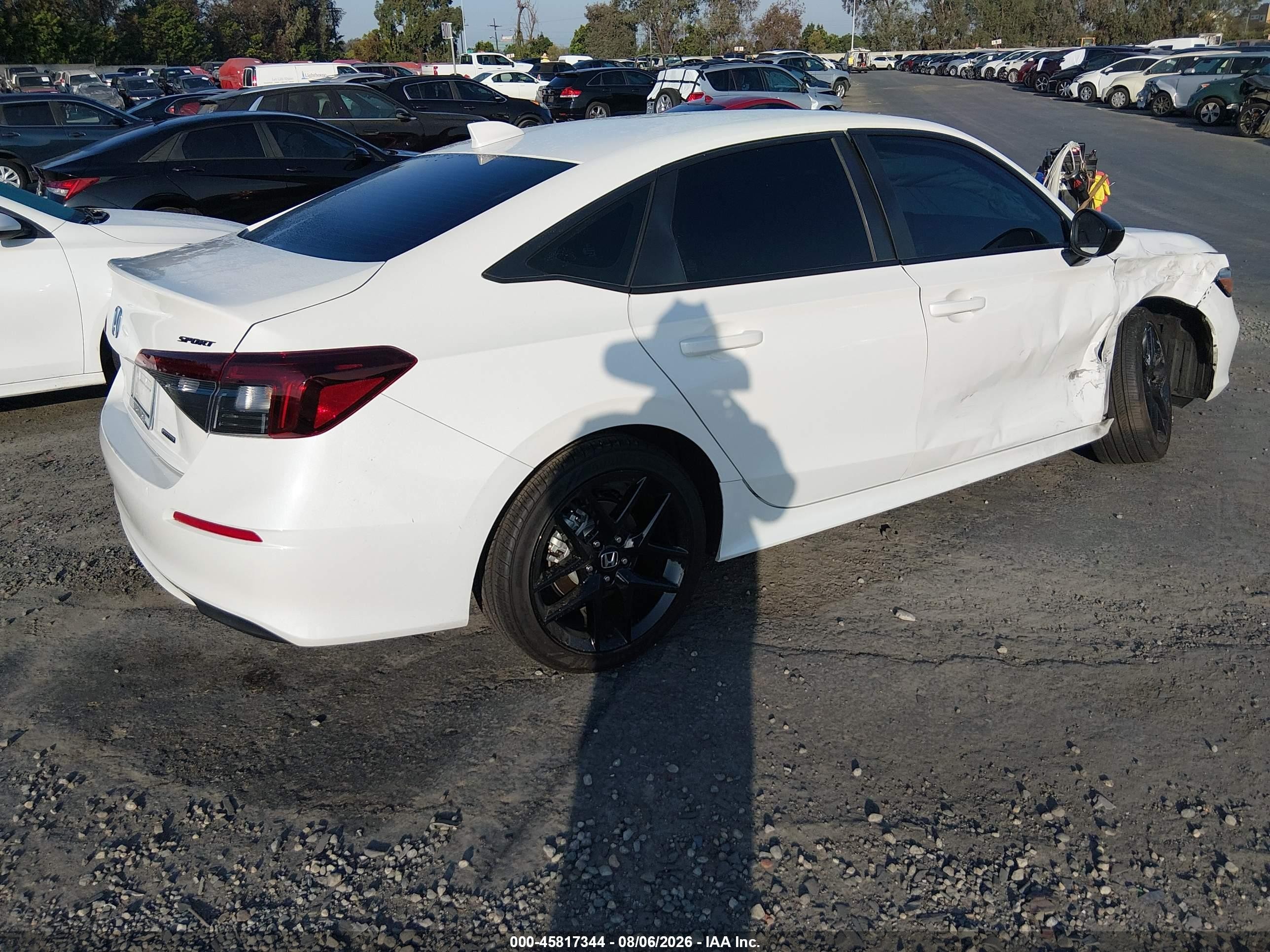 2026 Honda Civic Hybrid Sport/sport Touring White vin: 2HGFE4F86TH314804