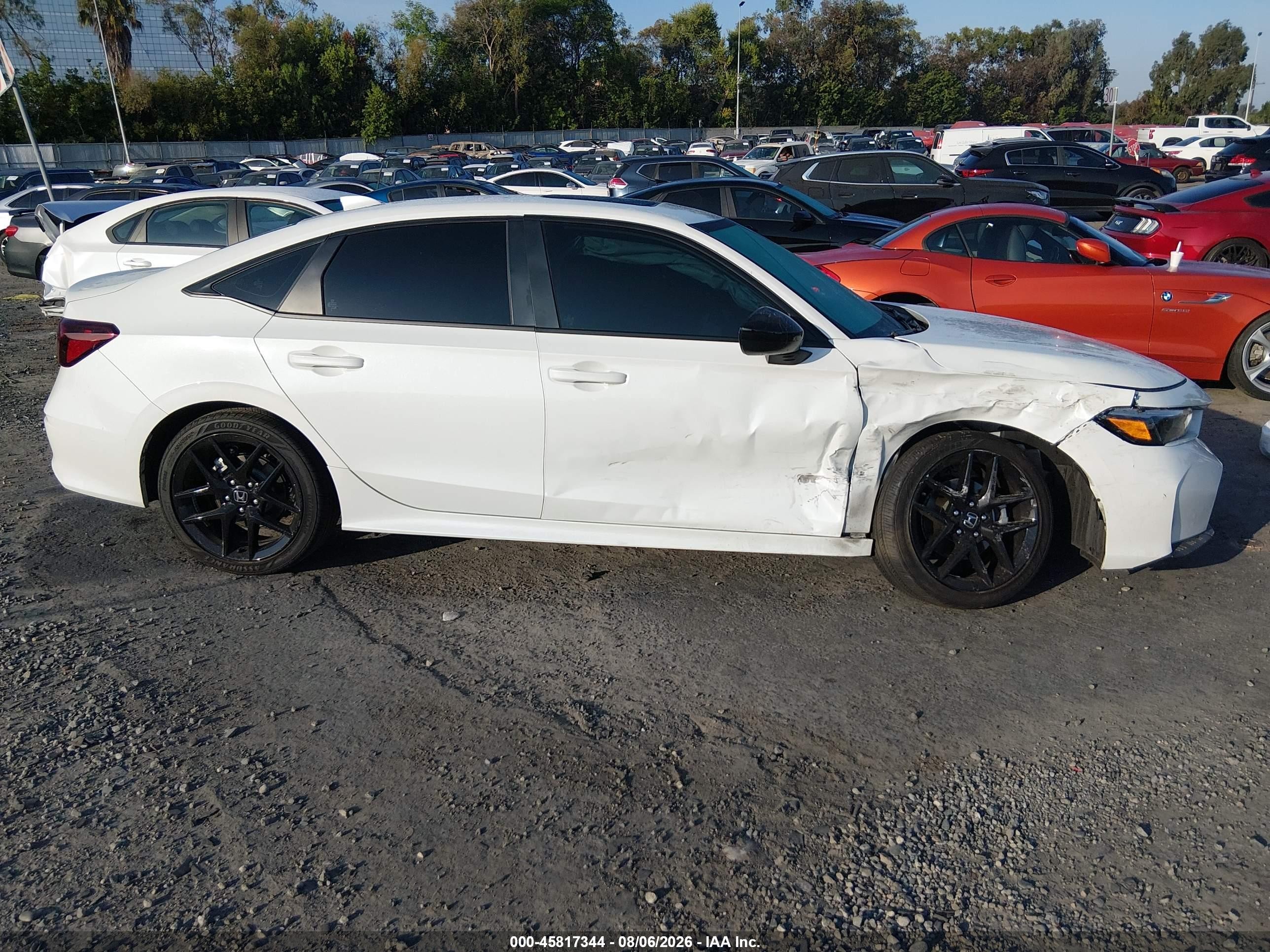 2026 Honda Civic Hybrid Sport/sport Touring White vin: 2HGFE4F86TH314804