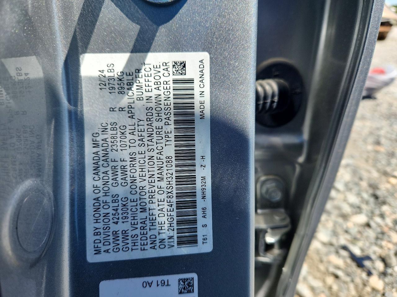 2025 Honda Civic Sport Silver vin: 2HGFE4F8XSH321088