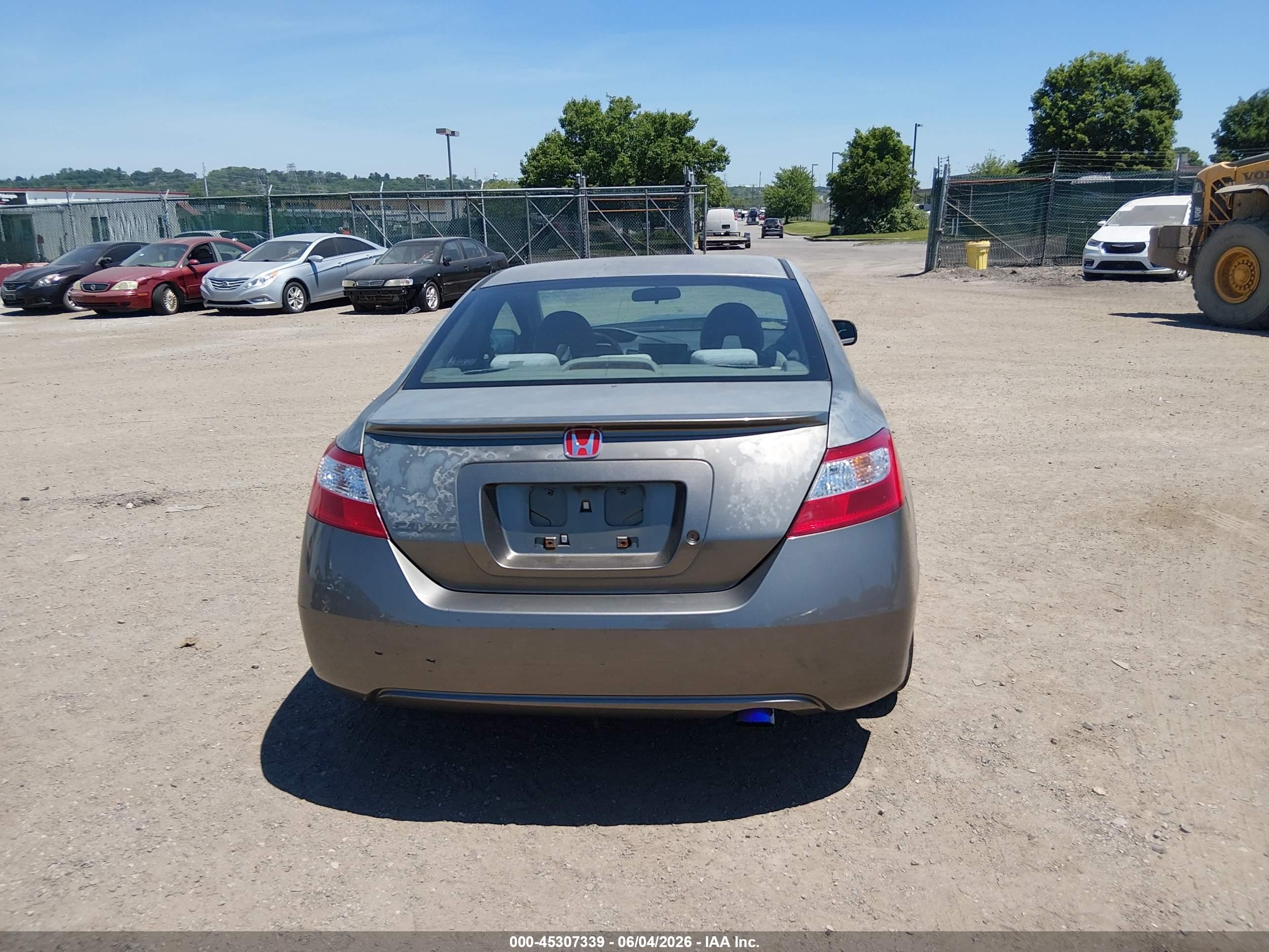 2006 Honda Civic Lx Gray vin: 2HGFG11606H551288