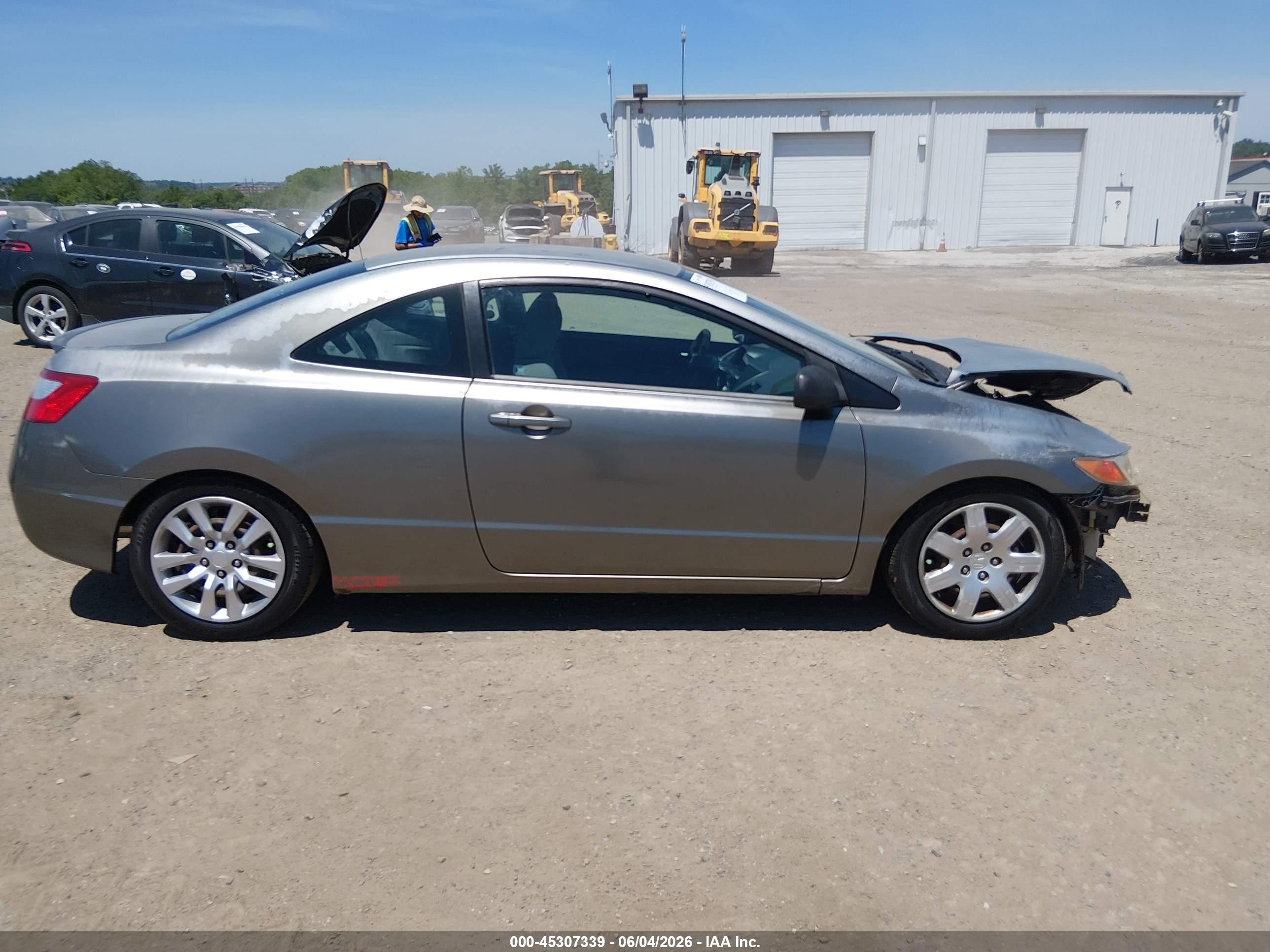 2006 Honda Civic Lx Gray vin: 2HGFG11606H551288