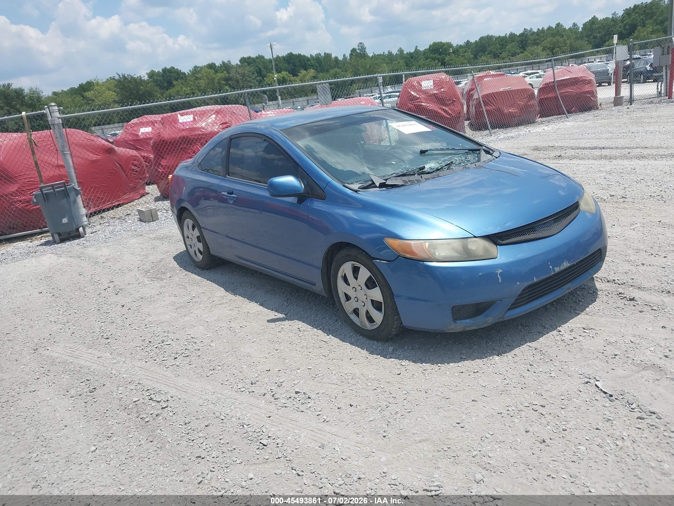 2007 Honda Civic Lx Синий vin: 2HGFG11607H582011