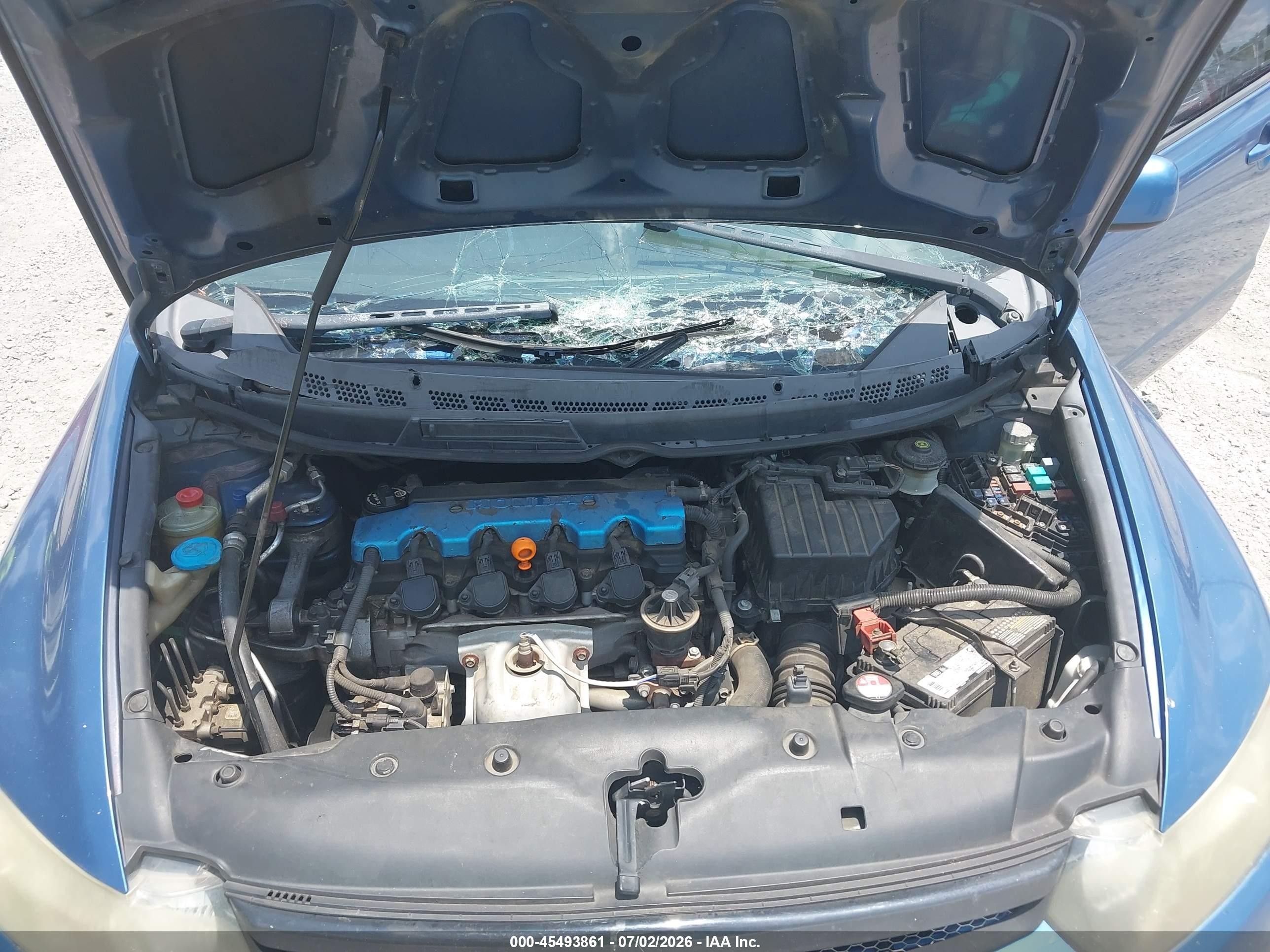 2007 Honda Civic Lx Blue vin: 2HGFG11607H582011
