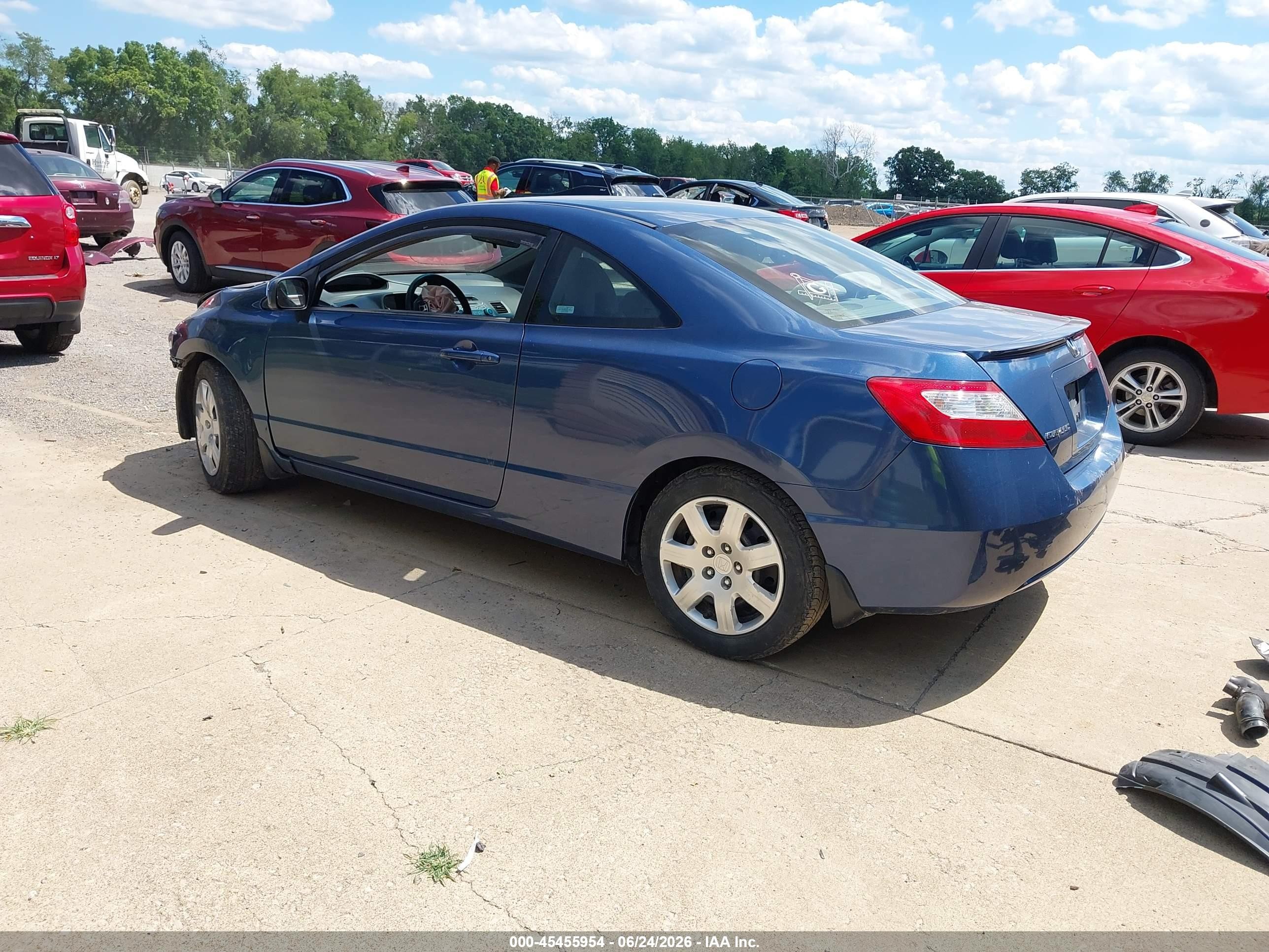 2006 Honda Civic Lx Синий vin: 2HGFG11626H529454