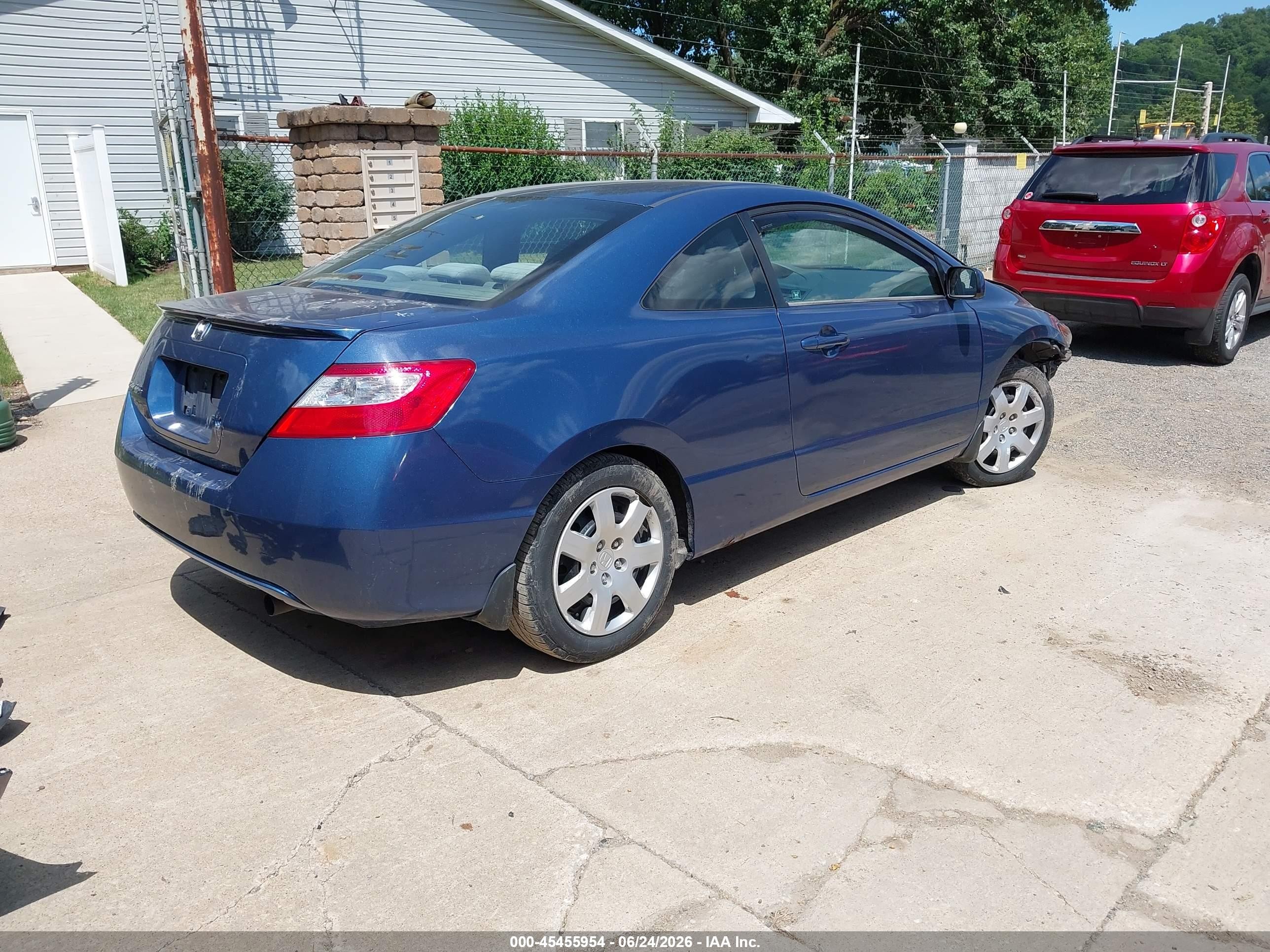 2006 Honda Civic Lx Синий vin: 2HGFG11626H529454