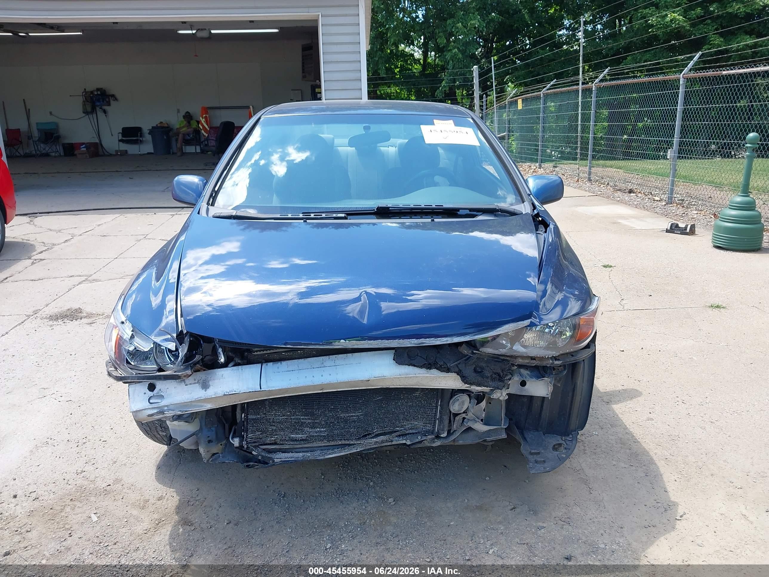 2006 Honda Civic Lx Синий vin: 2HGFG11626H529454