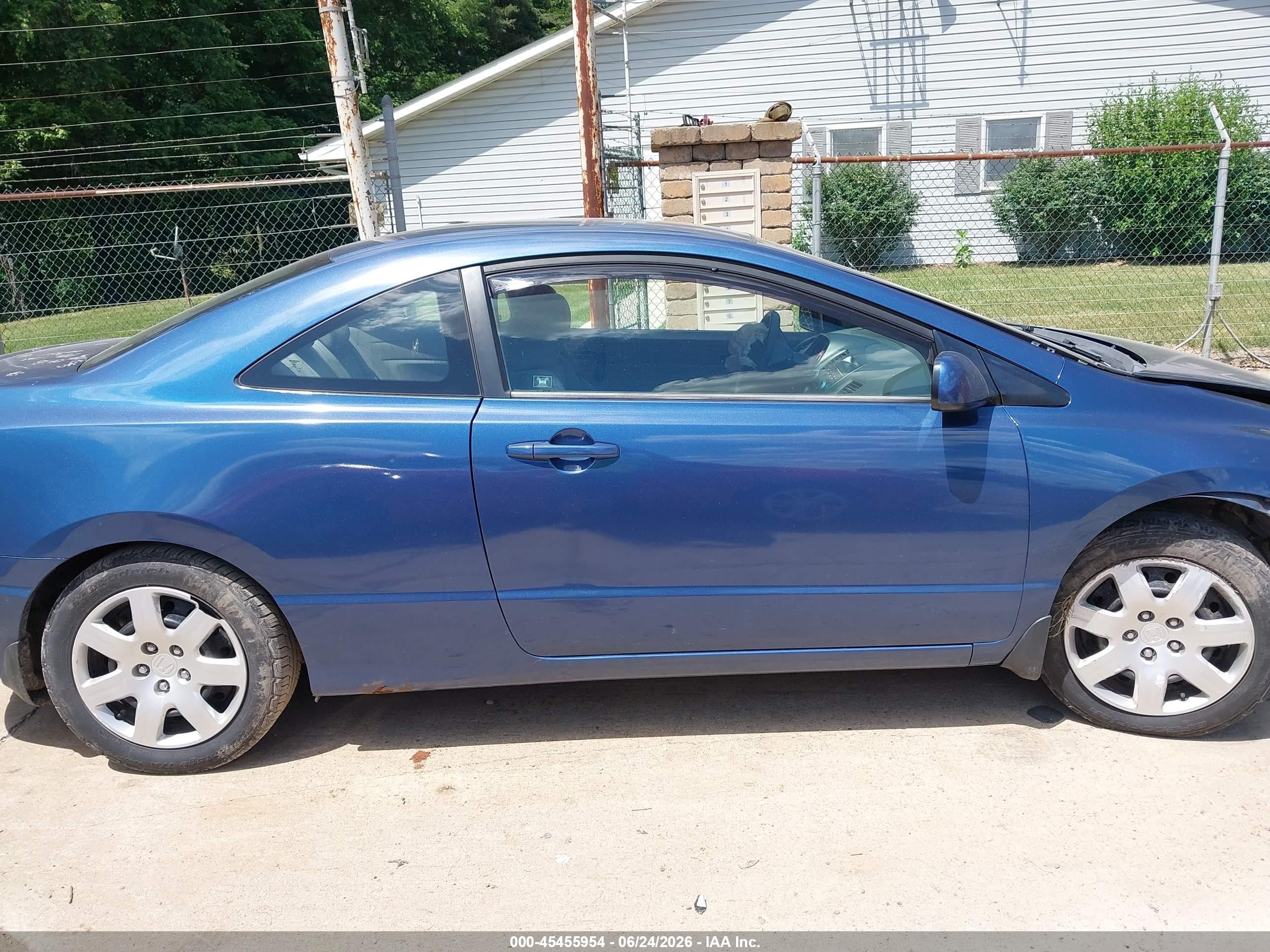 2006 Honda Civic Lx Синий vin: 2HGFG11626H529454
