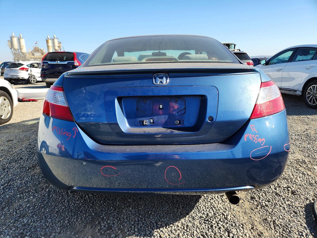 2007 Honda Civic Lx Синий vin: 2HGFG11637H542795