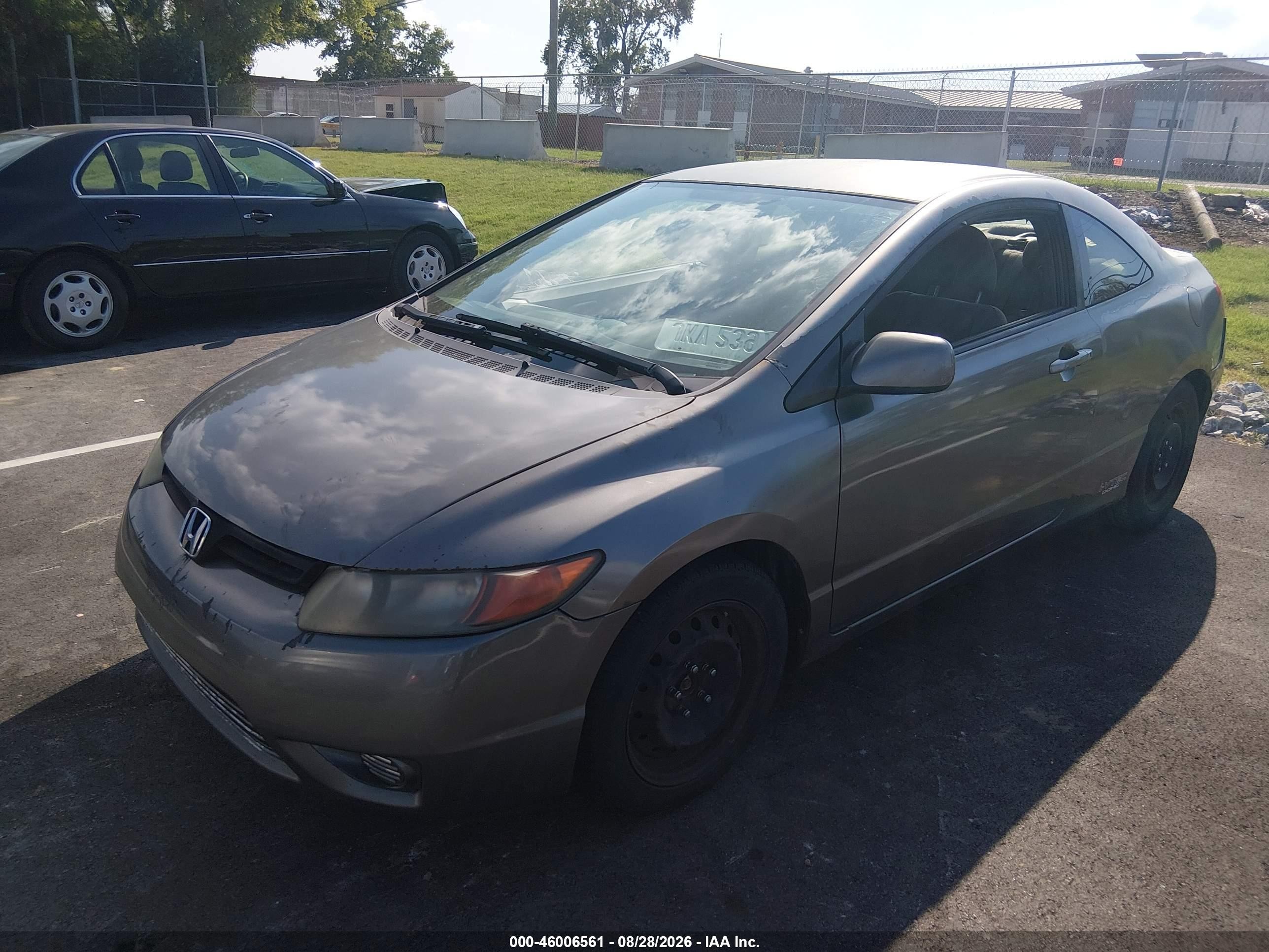 2007 Honda Civic Lx Gray vin: 2HGFG11637H571066