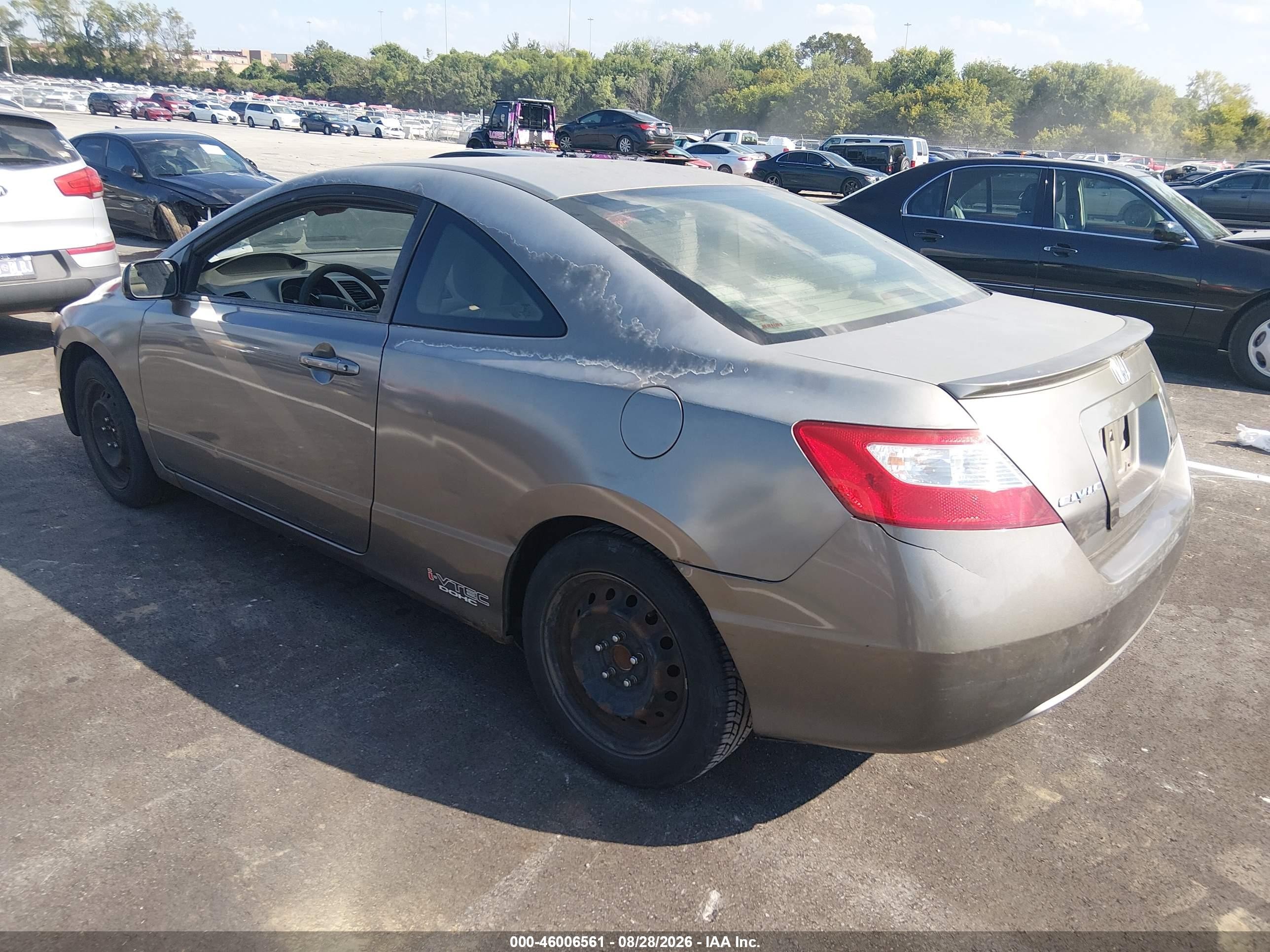 2007 Honda Civic Lx Gray vin: 2HGFG11637H571066
